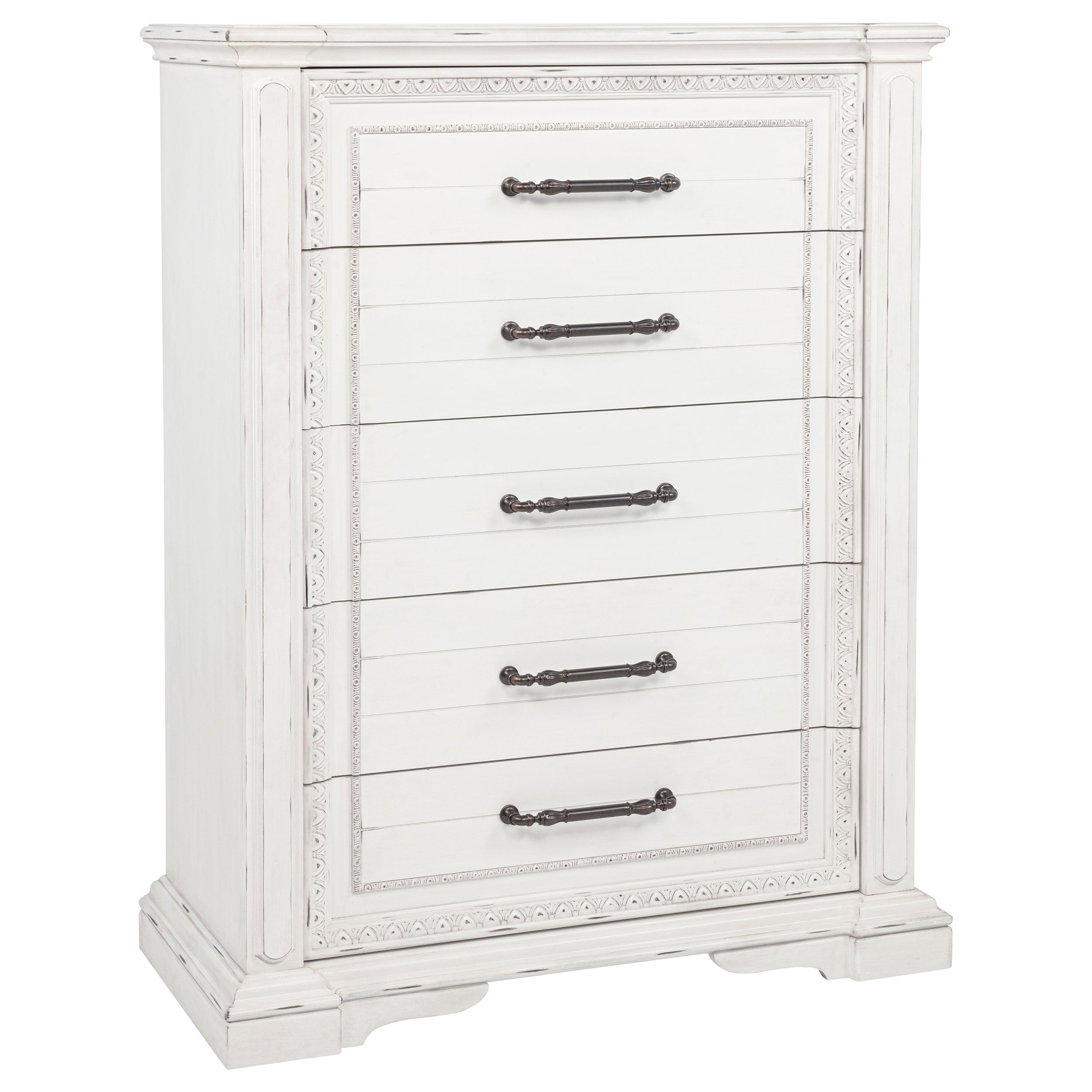 McKinney 5-drawer Bedroom Chest of Drawers Vintage White-