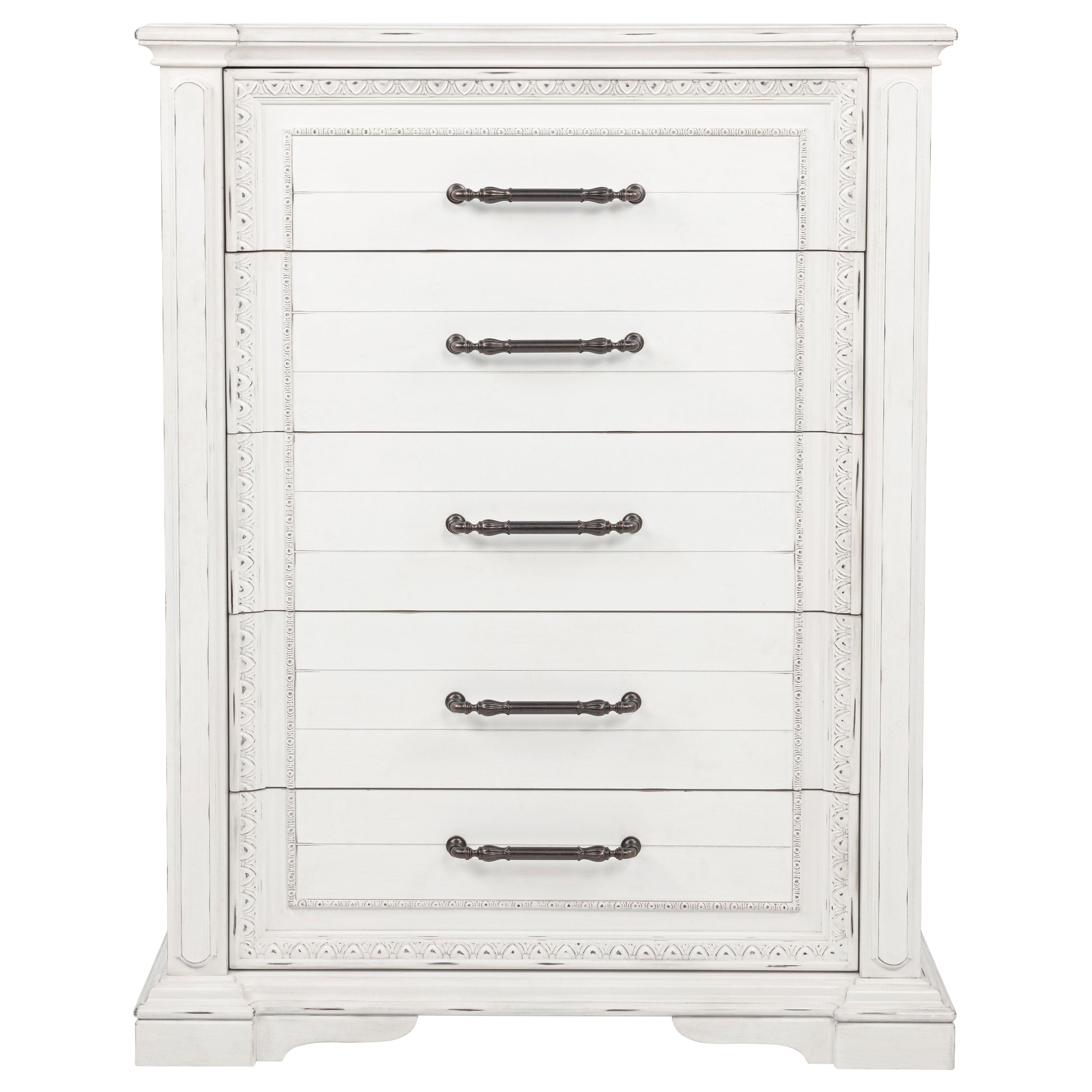 McKinney 5-drawer Bedroom Chest of Drawers Vintage White-