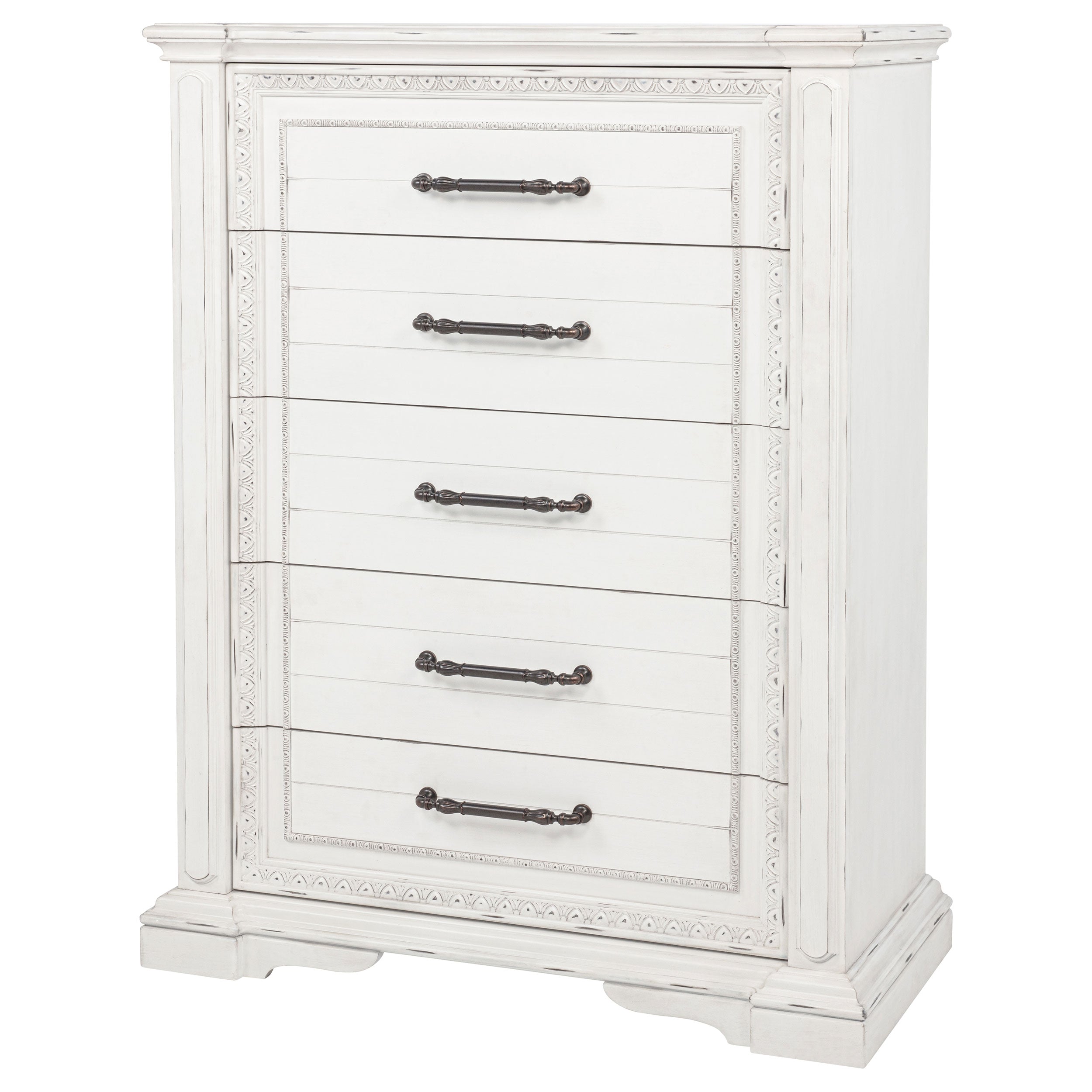 McKinney 5-drawer Bedroom Chest of Drawers Vintage White-
