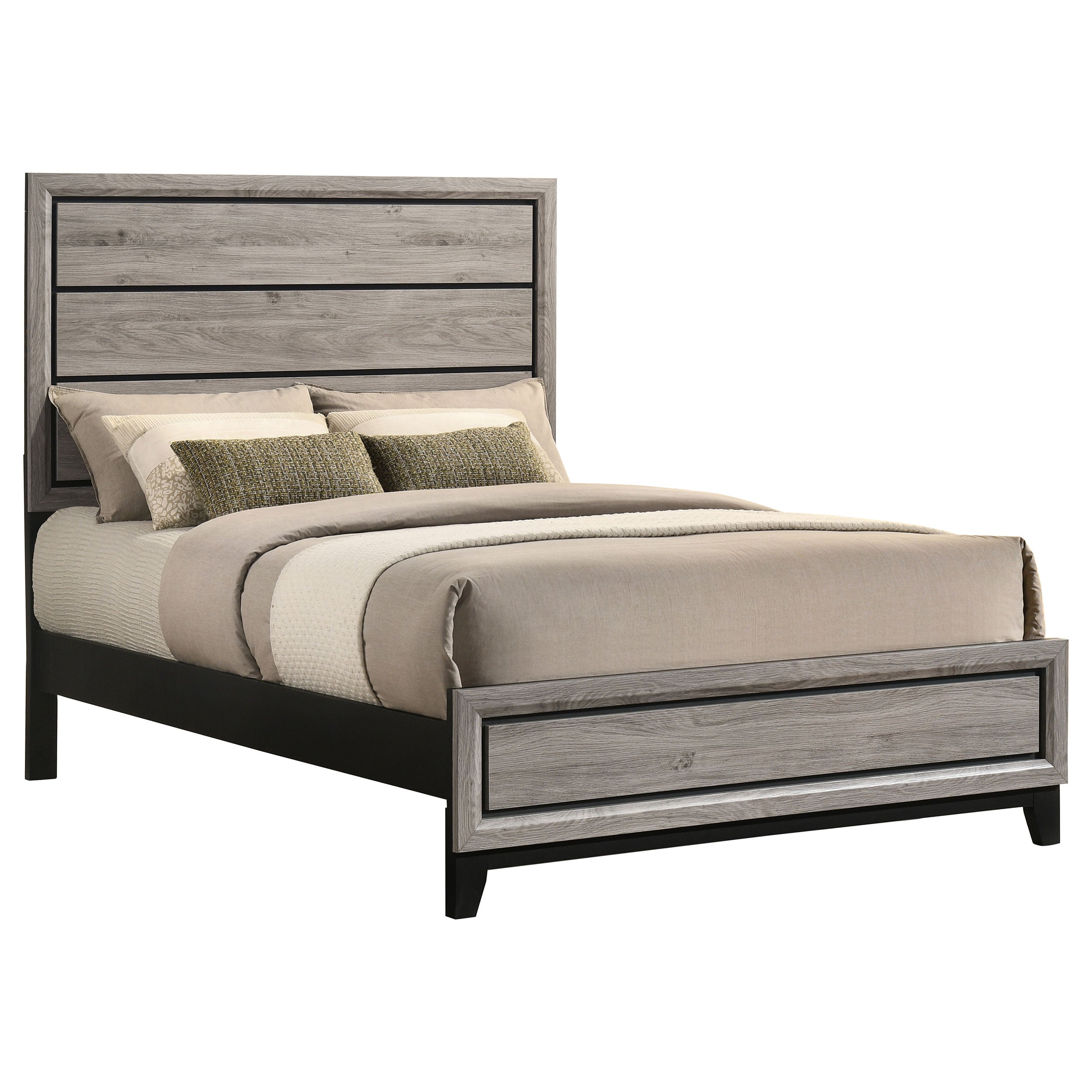 Watson Wood Full Panel Bed Light Taupe-