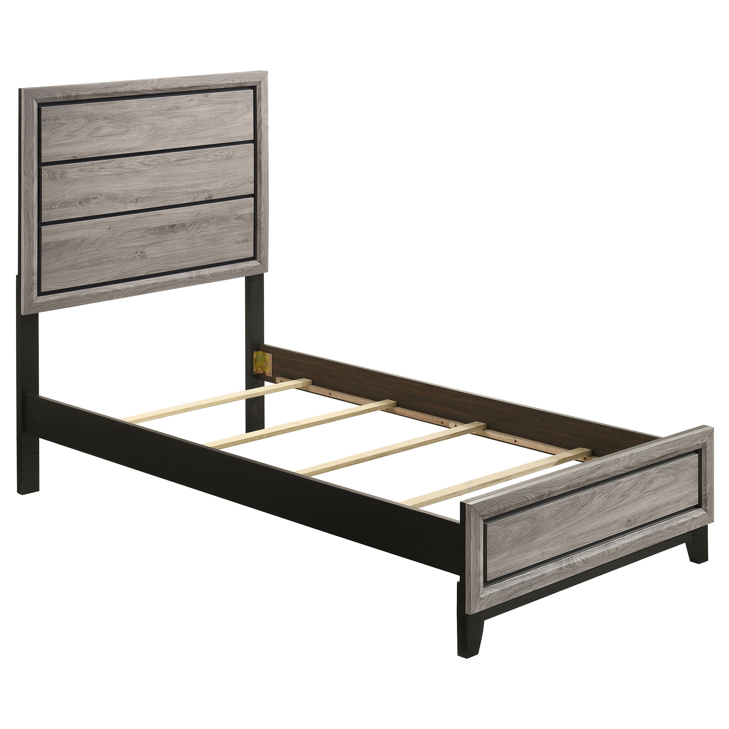 Watson Wood Twin Panel Bed Light Taupe-
