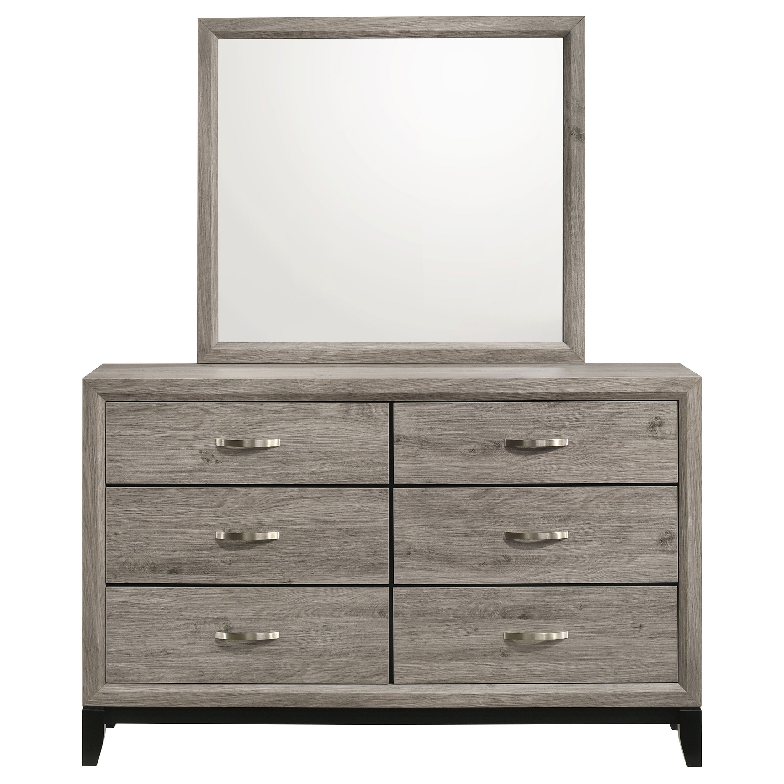 Watson 6-drawer Bedroom Dresser and Mirror Light Taupe-