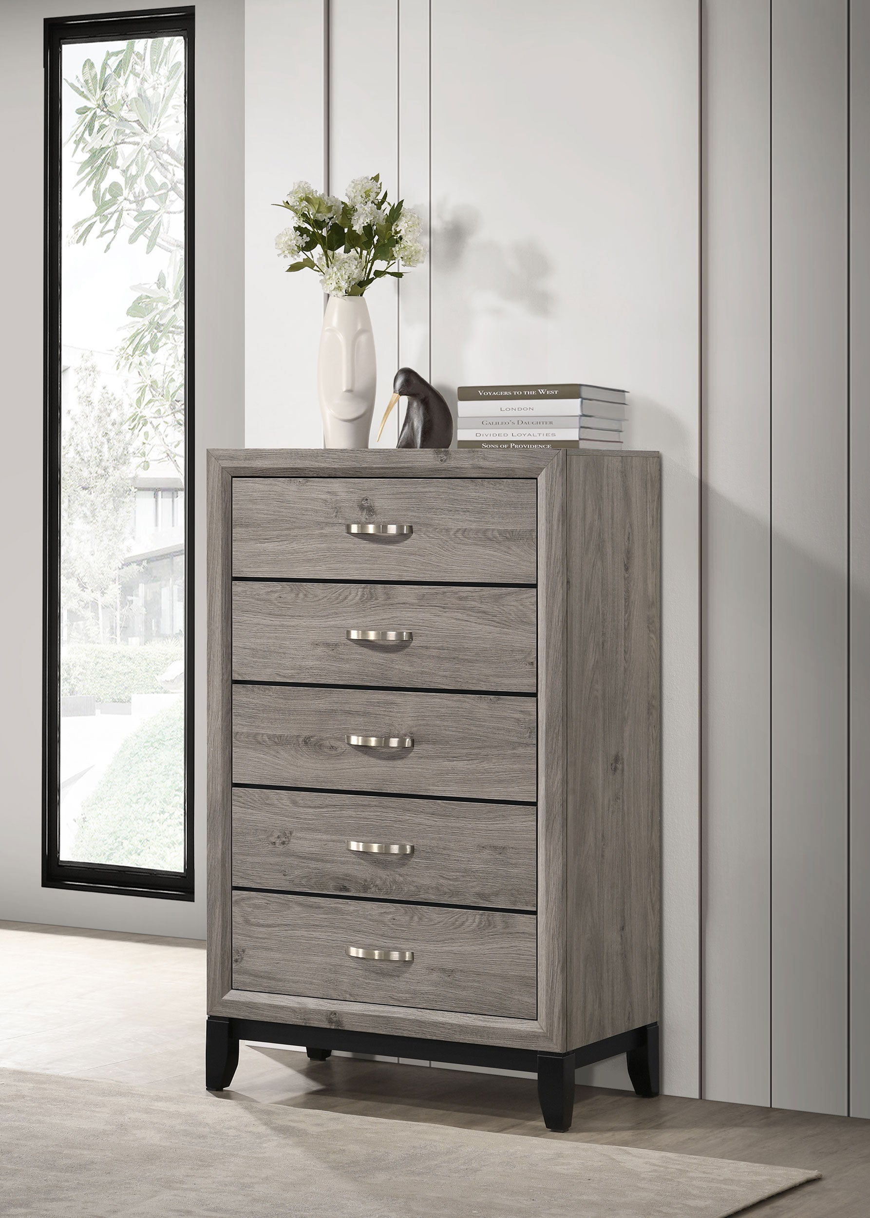 Watson 5-drawer Bedroom Chest of Drawers Light Taupe-