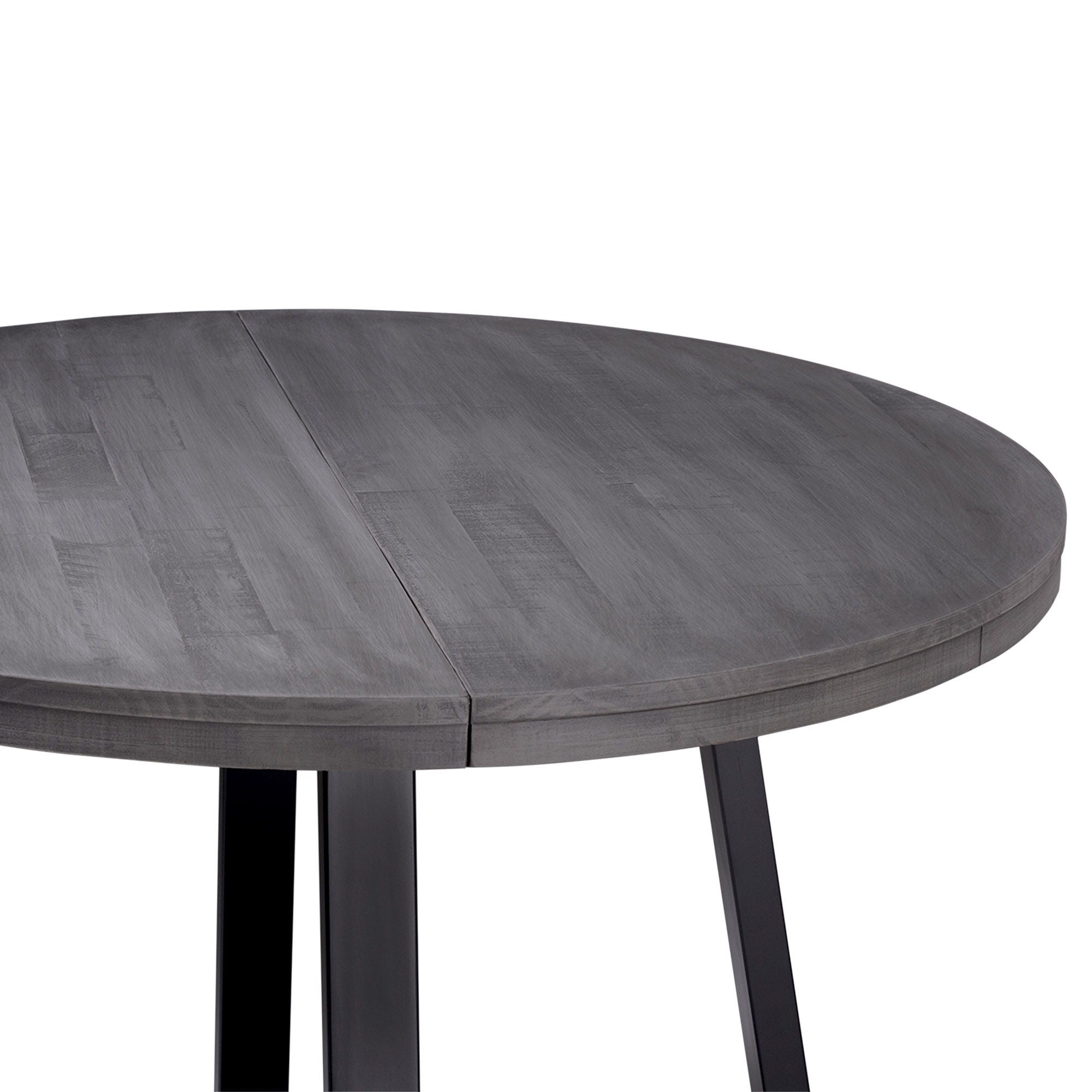 Rustic Distressed Solid Wood Round Dining Table - Best Buy Furniture