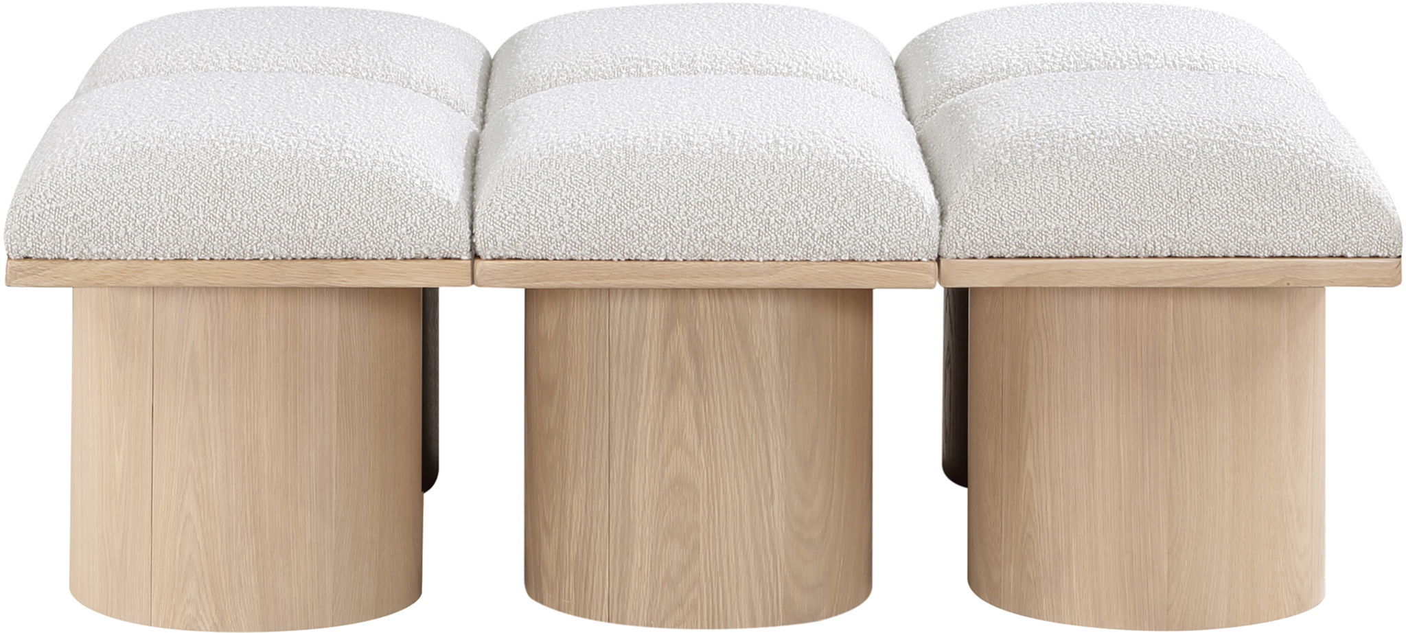 Pavilion - 6 Piece Modular Bench With Natural Base