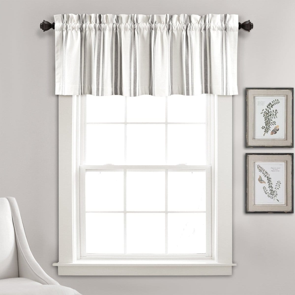Farmhouse Stripe Yarn Dyed Recycled Cotton Blend Valance