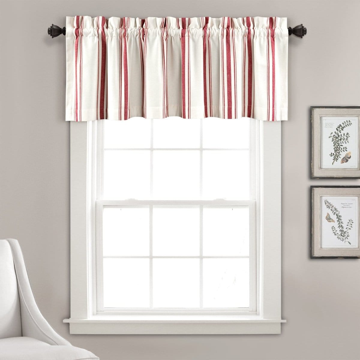 Farmhouse Stripe Yarn Dyed Recycled Cotton Blend Valance