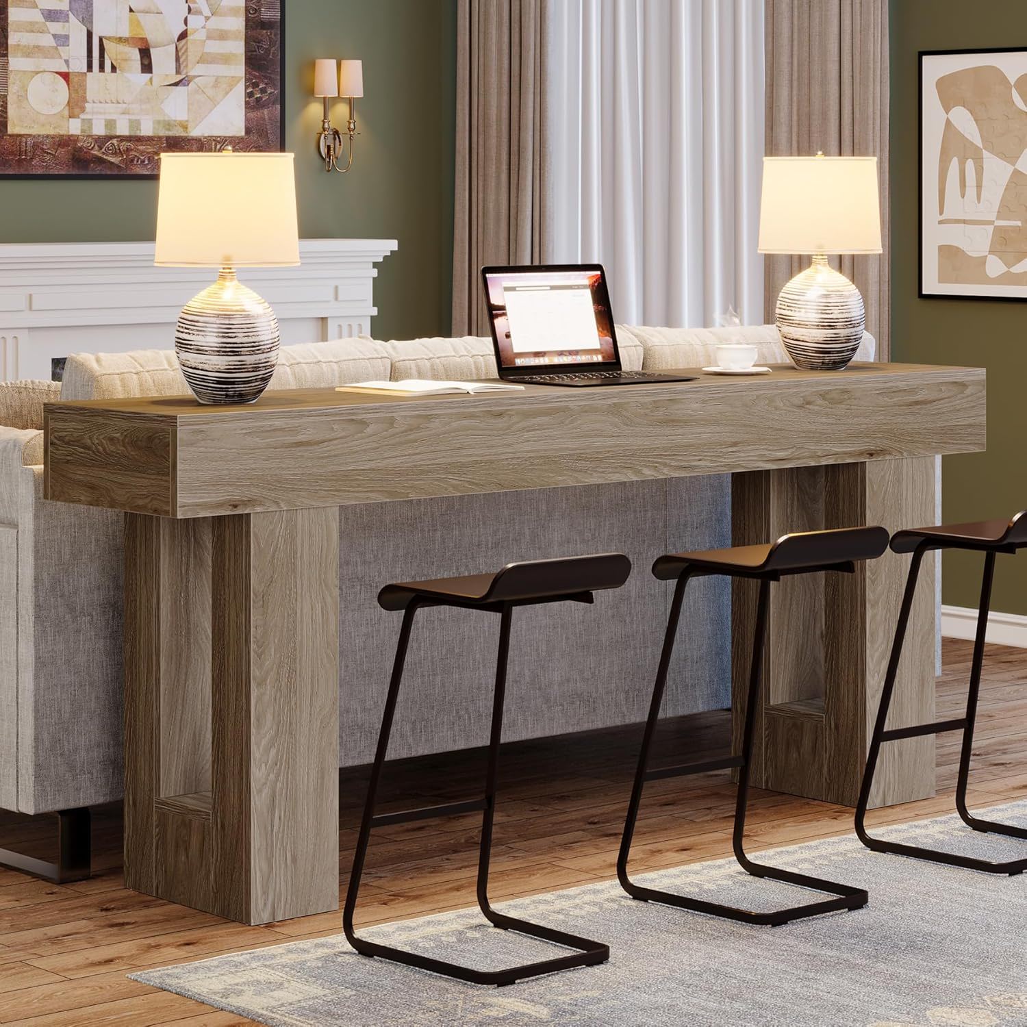 Console Table, Extra Long Narrow Sofa Table For Living Hallway