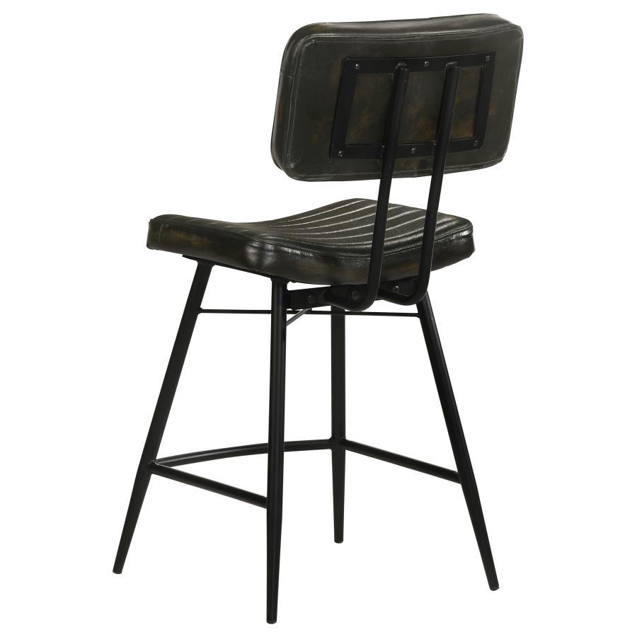 Partridge - Leather Counter Chair (Set of 2) - Best Buy Furniture