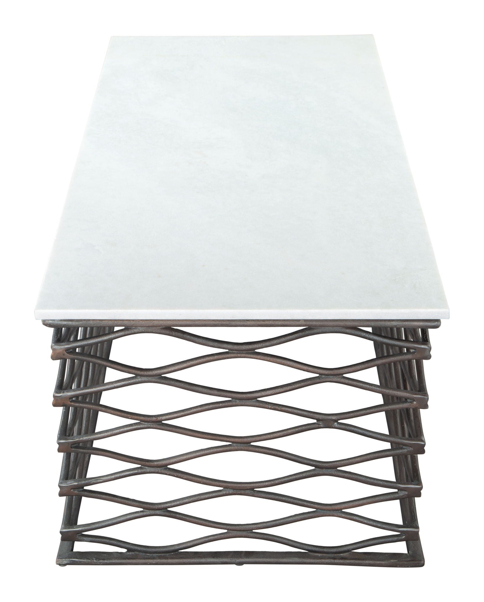 Duchess - Coffee Table - White / Antique Bronze