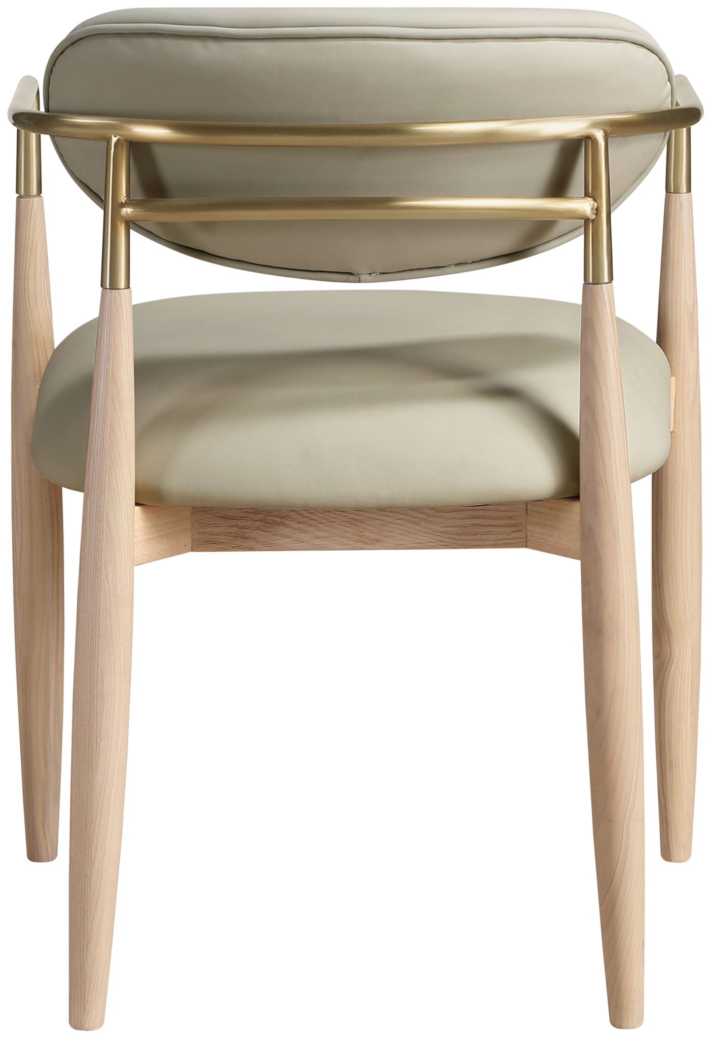 Riccio - Dining Arm Chair (Set of 2) - Natural And Gold Frame