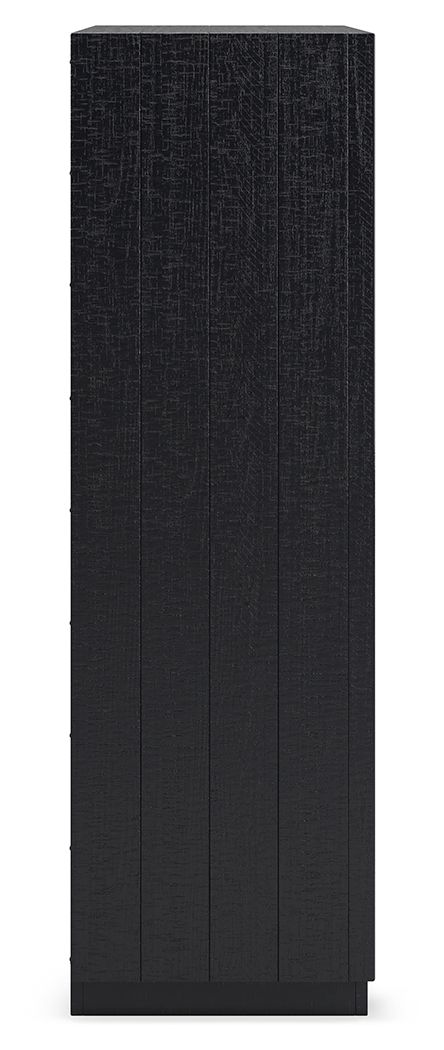 Londer - Five Drawer Chest - Black - Best Buy Furniture