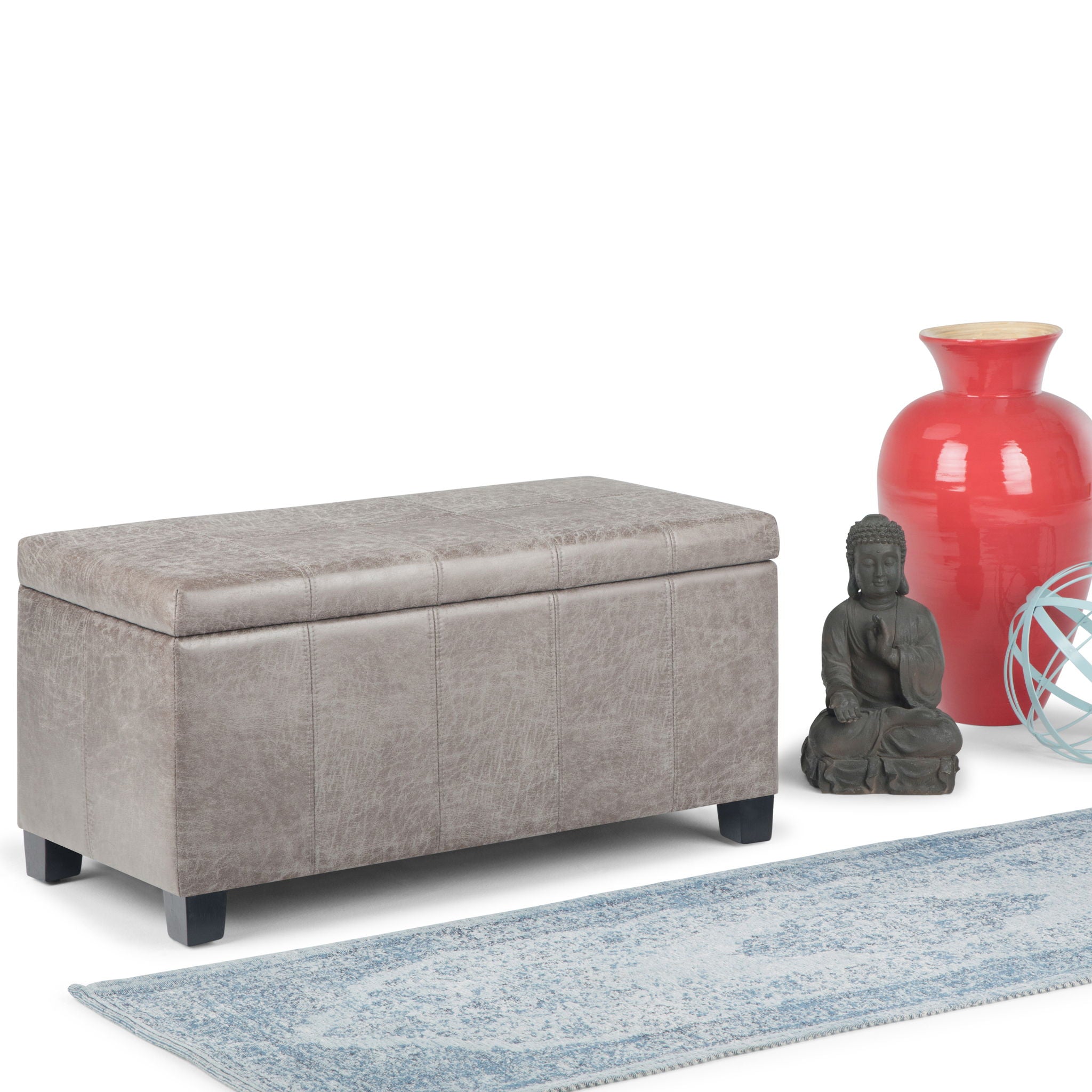 Dover - Upholstered Storage Ottoman Bench - Best Buy Furniture