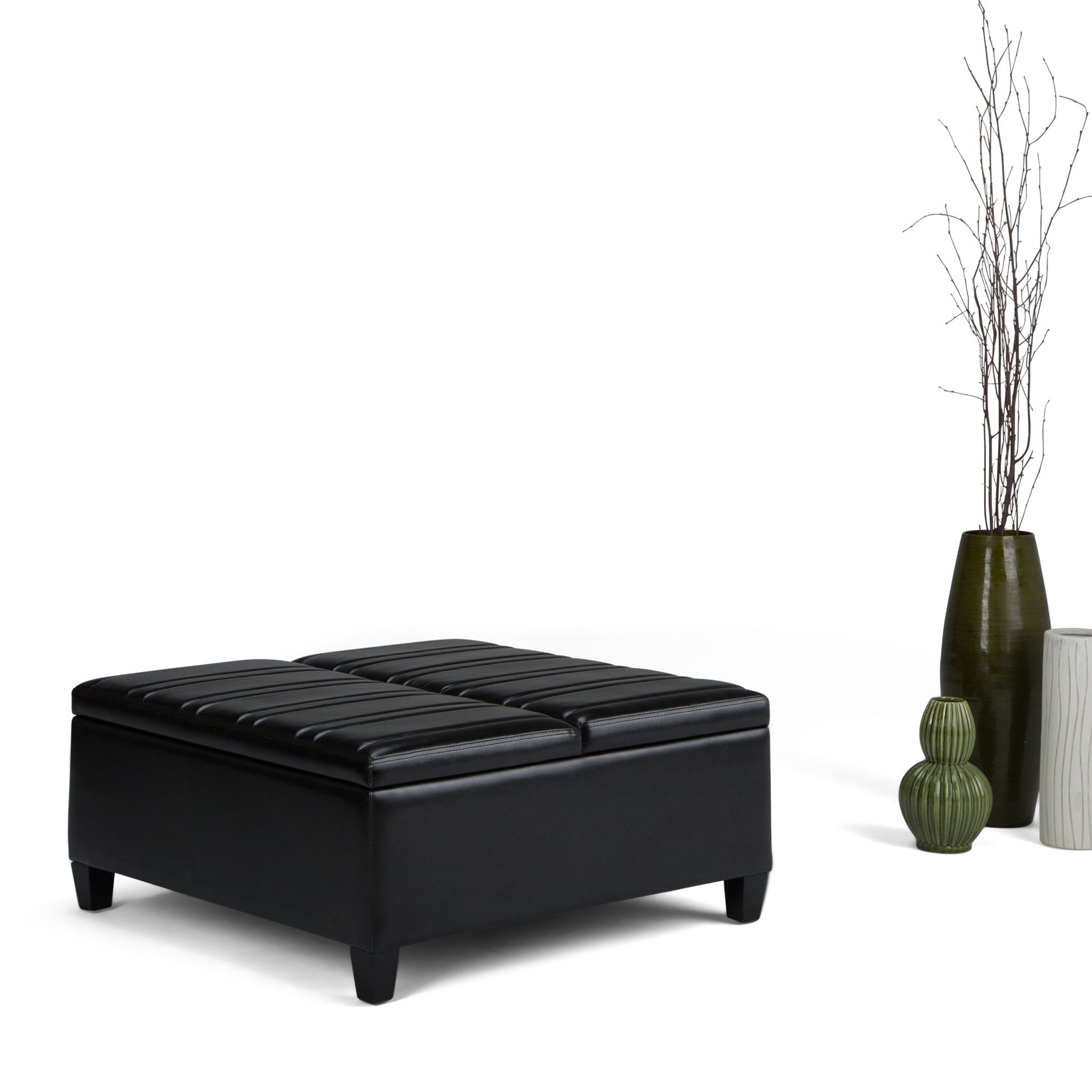 Ellis - Upholstered Coffee Table Storage Ottoman - Best Buy Furniture