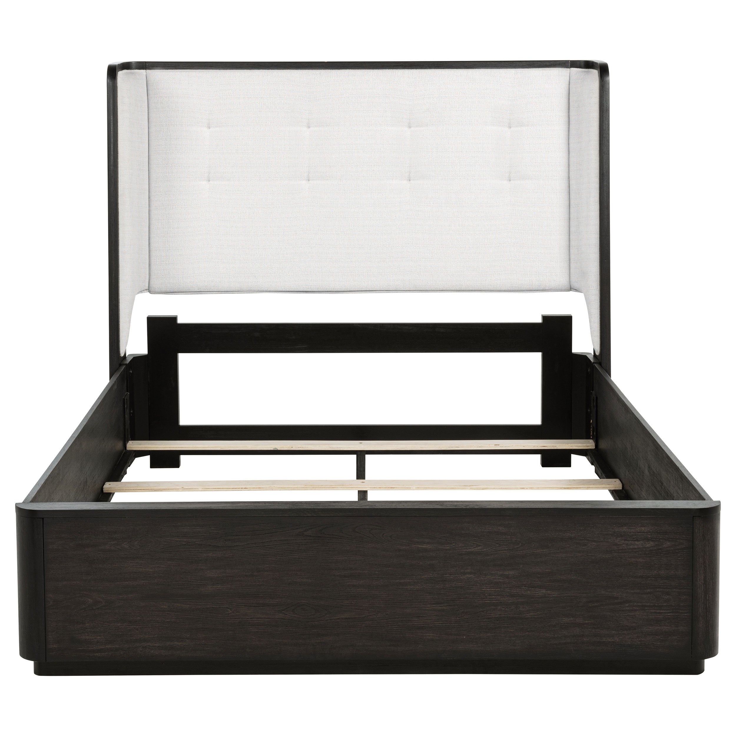 Leandro 55-inch Queen Wingback Bed Burnished Black-