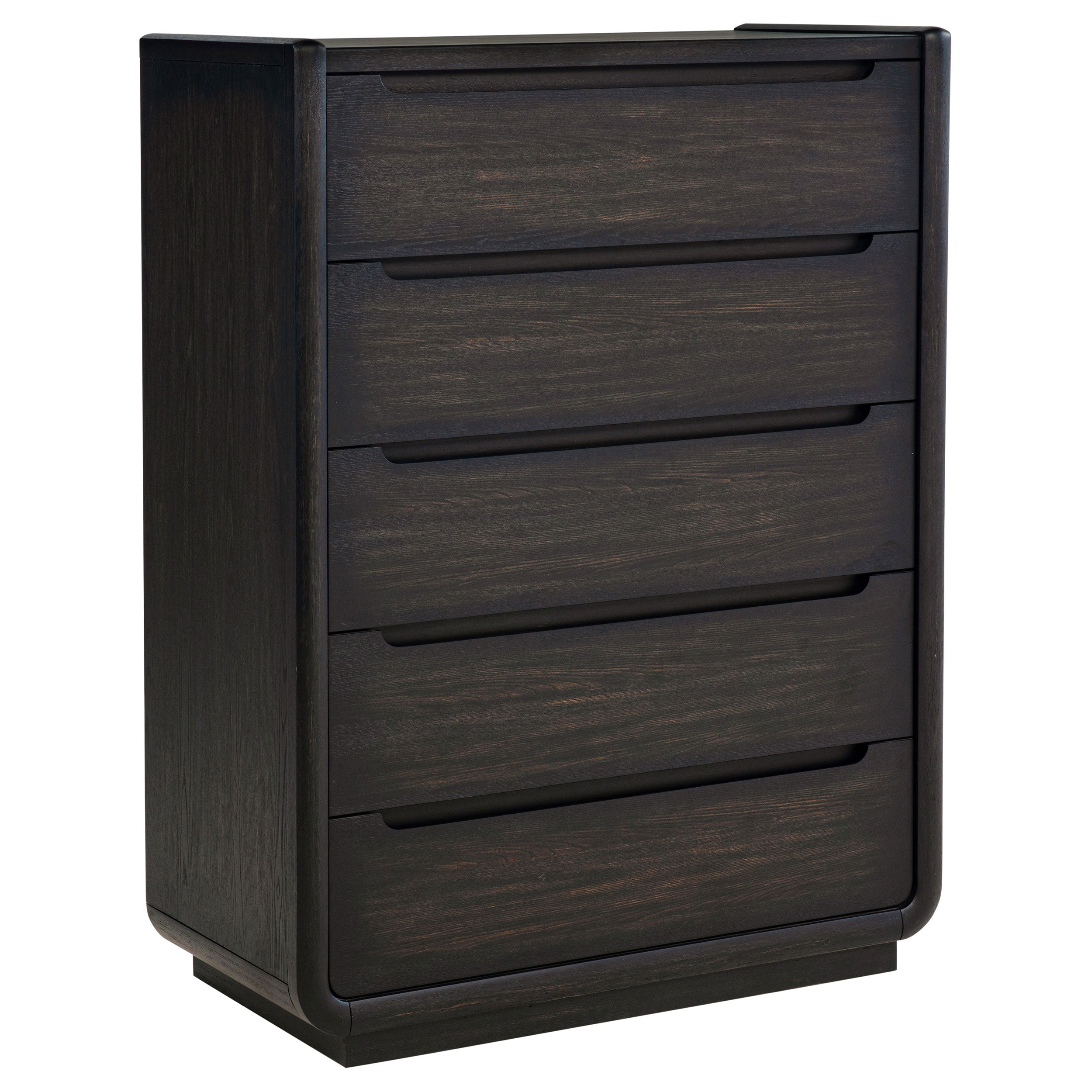 Leandro 5-drawer Bedroom Chest of Drawers Burnished Black-
