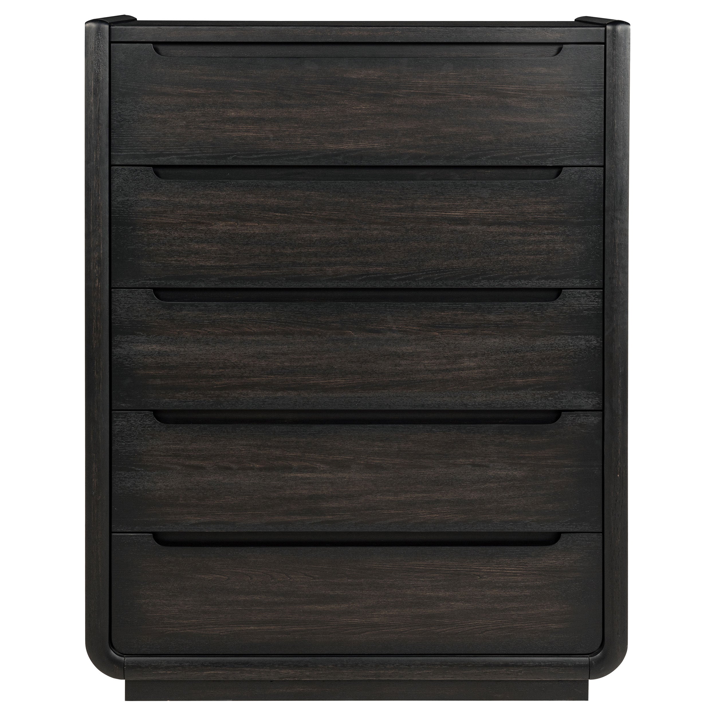Leandro 5-drawer Bedroom Chest of Drawers Burnished Black-