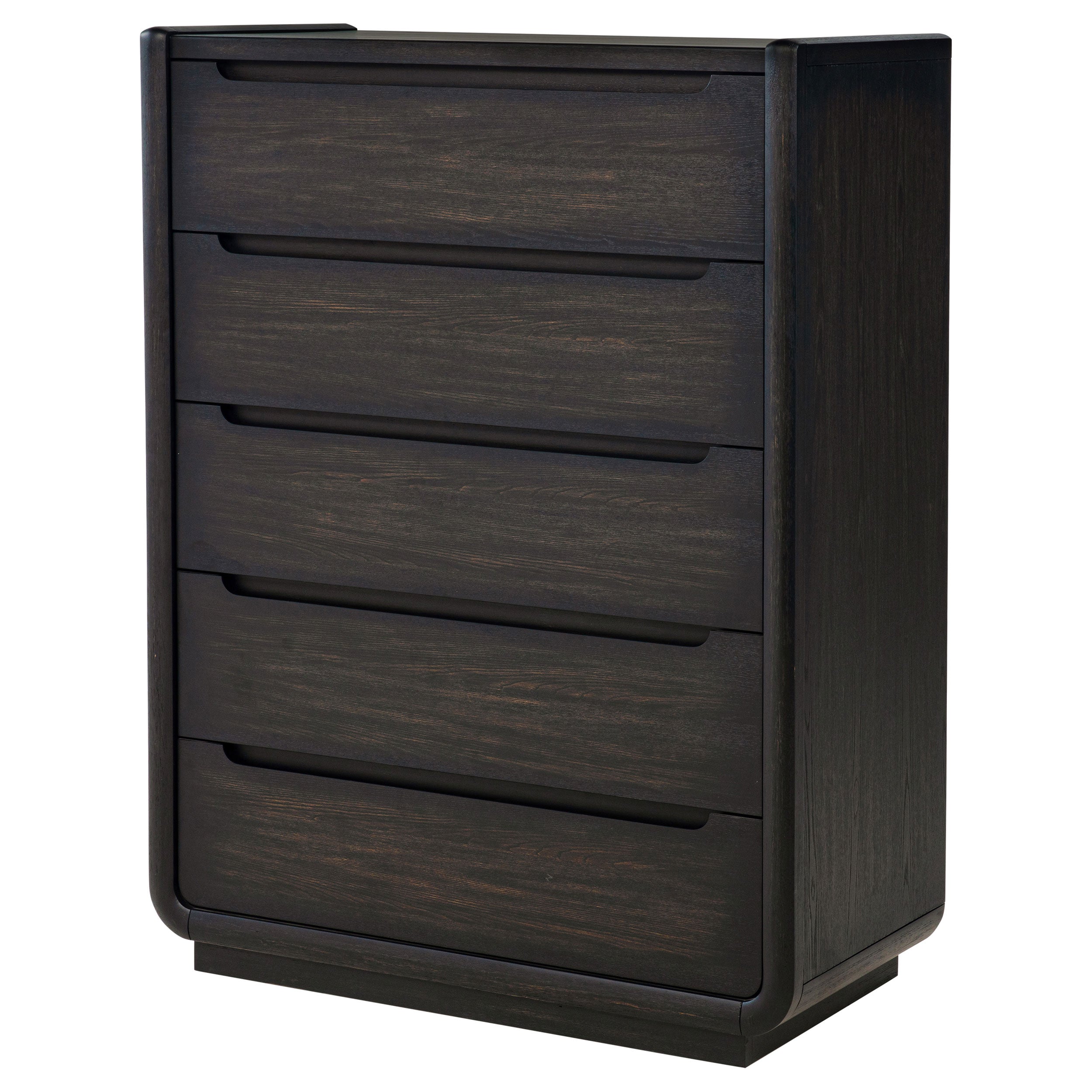 Leandro 5-drawer Bedroom Chest of Drawers Burnished Black-