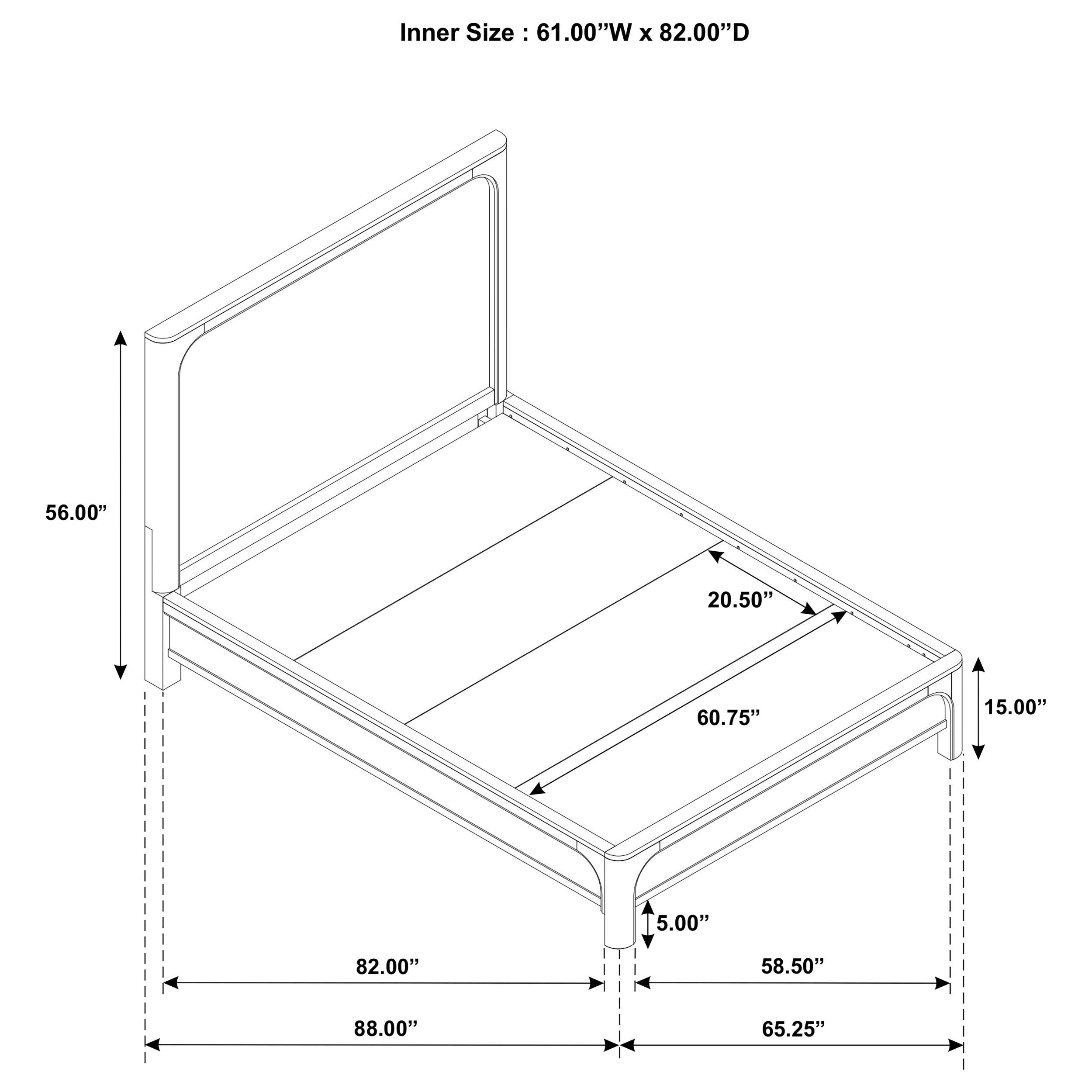Solano 56-inch Queen Panel Bed Weathered Mango-