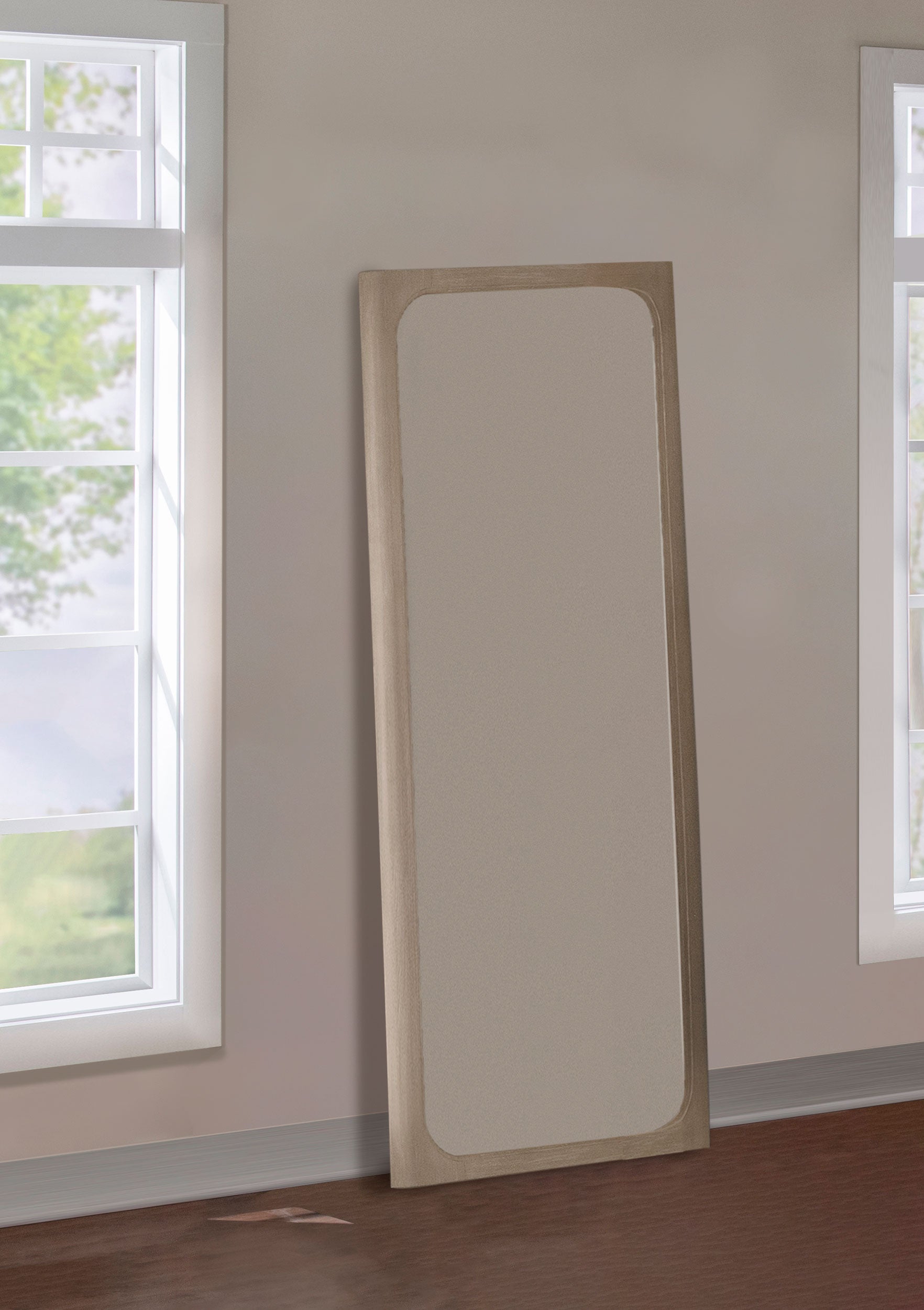 Solano 80-inch Full Length Floor Mirror Weathered Mango-