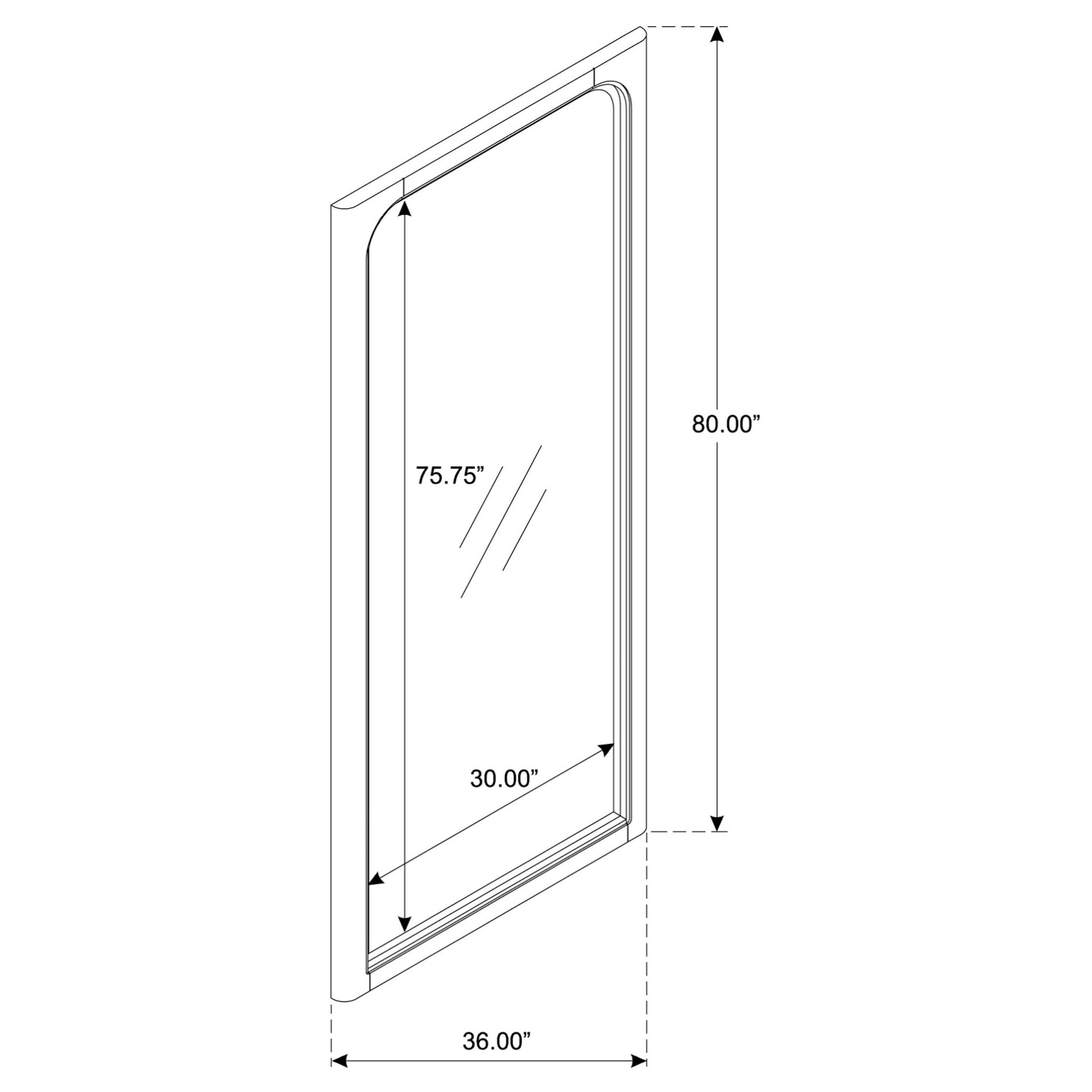 Solano 80-inch Full Length Floor Mirror Weathered Mango-