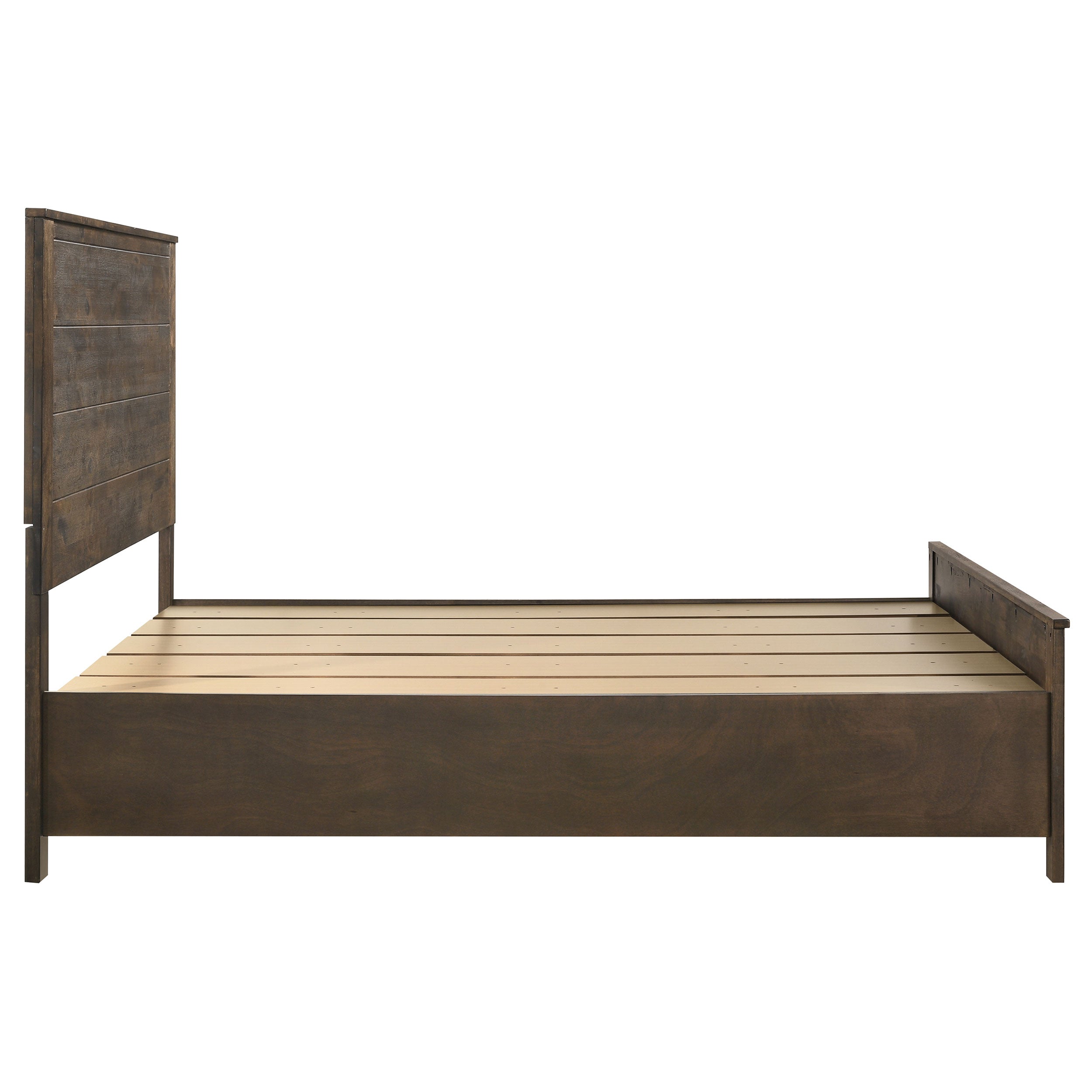 Woodmont Wood Queen Storage Panel Bed Rustic Golden Brown-CoasterEveryday