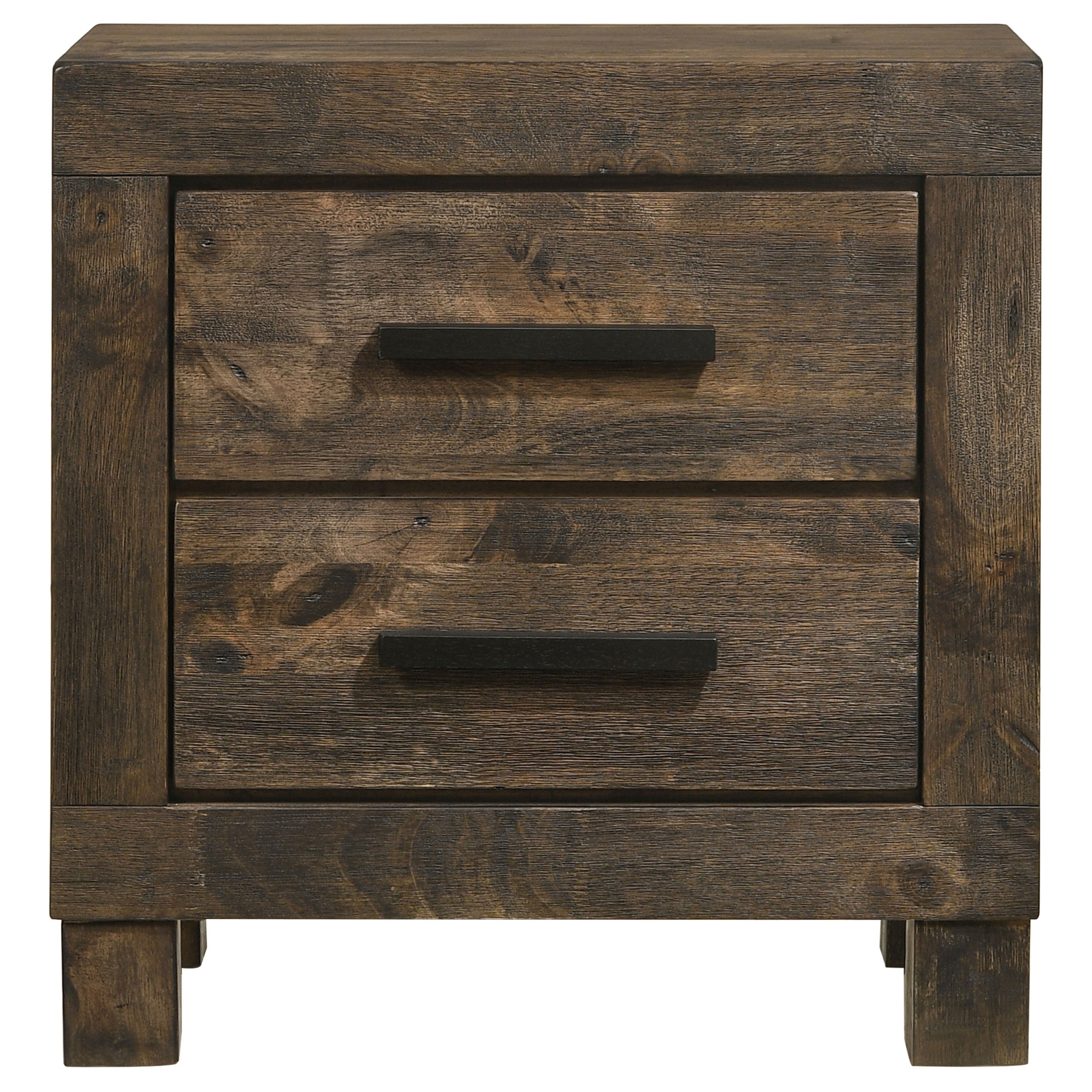 Woodmont 2-drawer Nightstand Rustic Golden Brown-CoasterEveryday