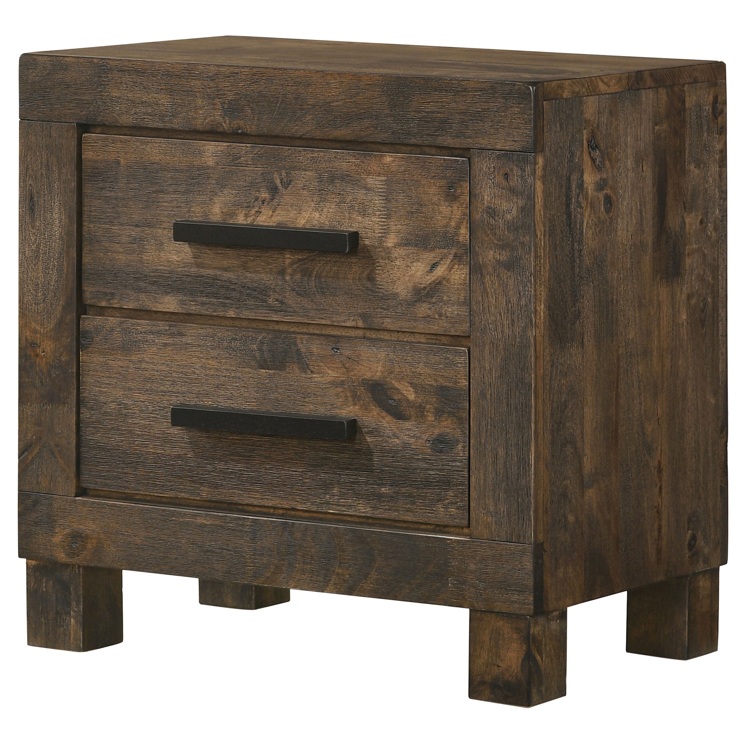 Woodmont 2-drawer Nightstand Rustic Golden Brown-CoasterEveryday
