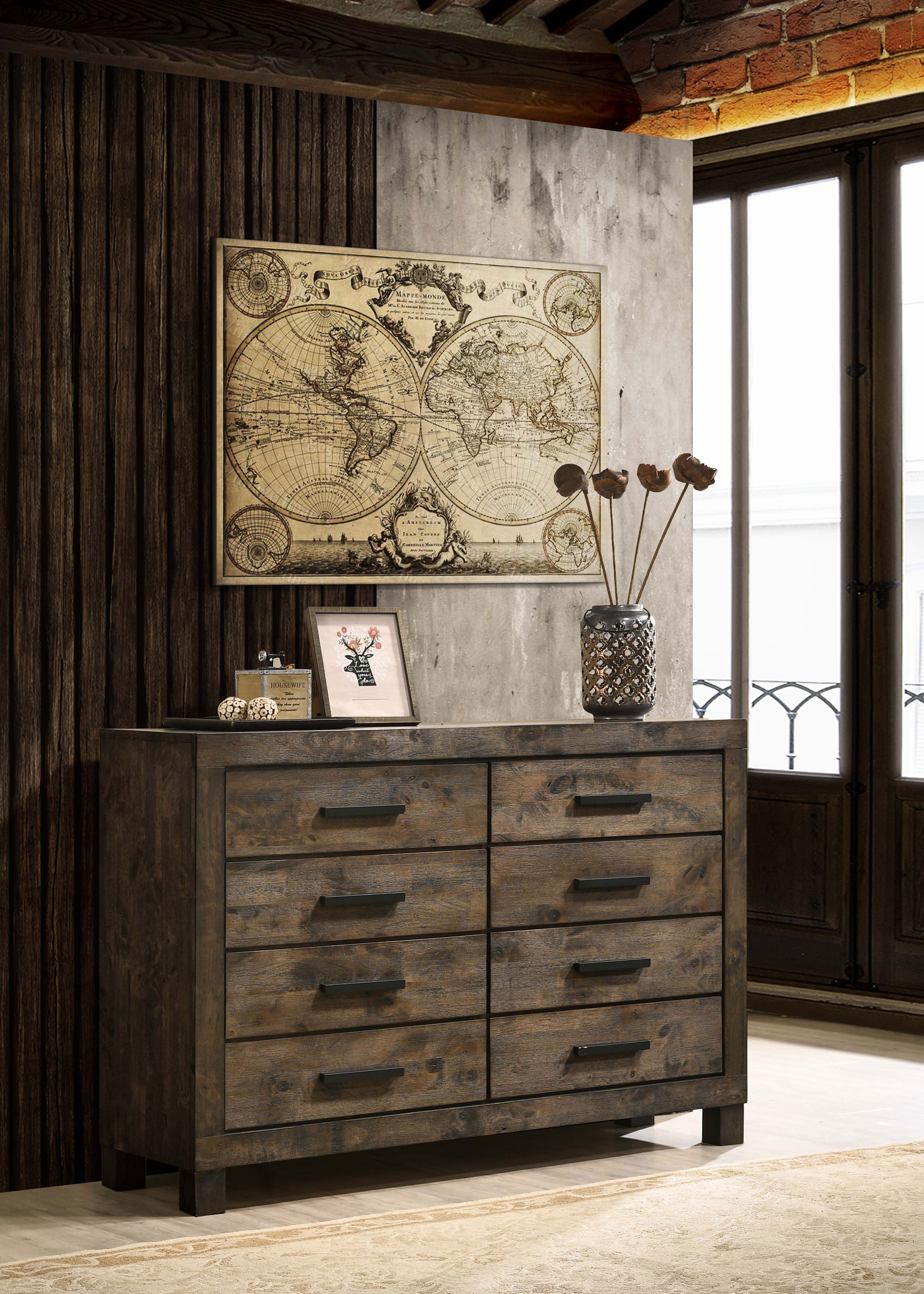 Woodmont 8-drawer Dresser Rustic Golden Brown-CoasterEveryday