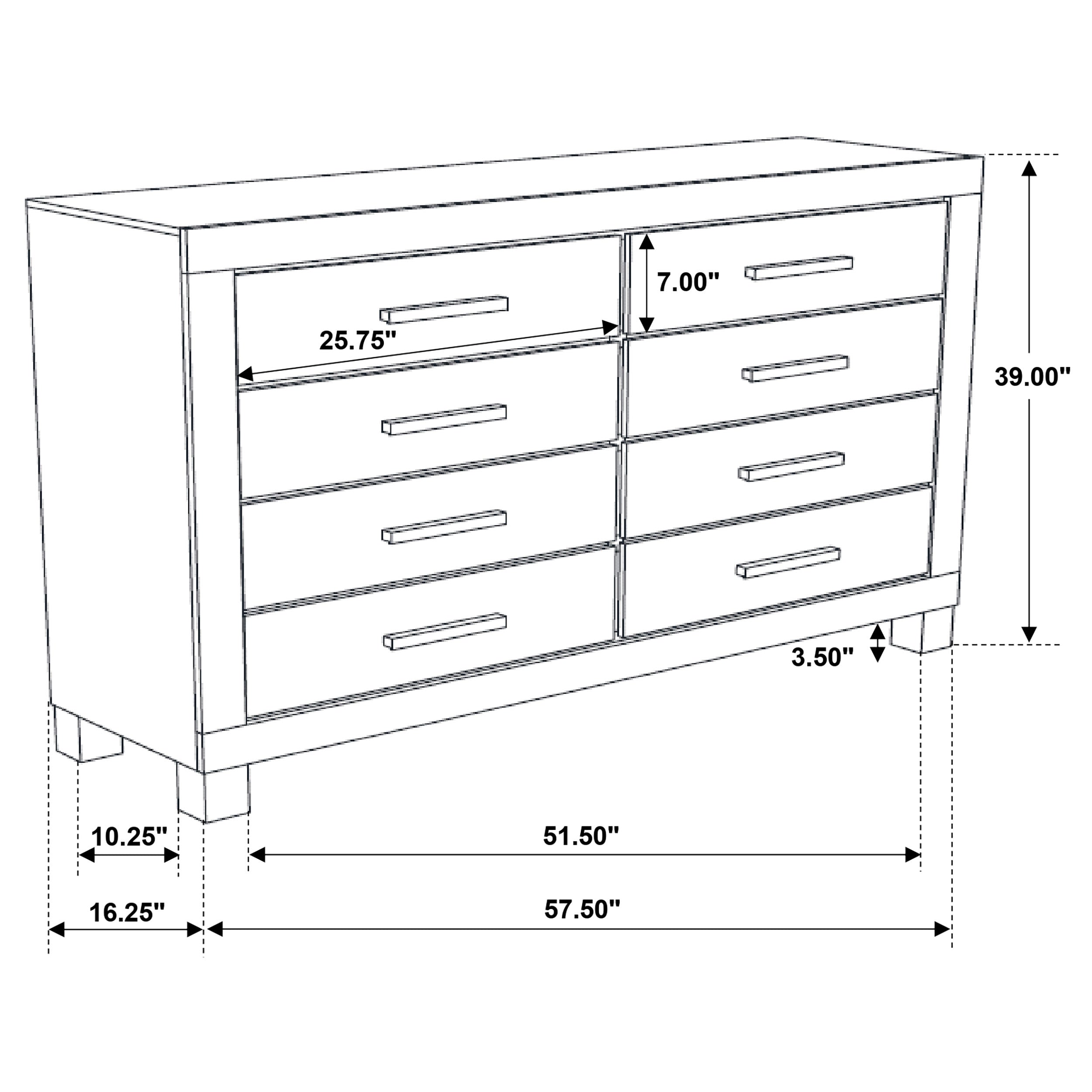 Woodmont 8-drawer Dresser Rustic Golden Brown-CoasterEveryday