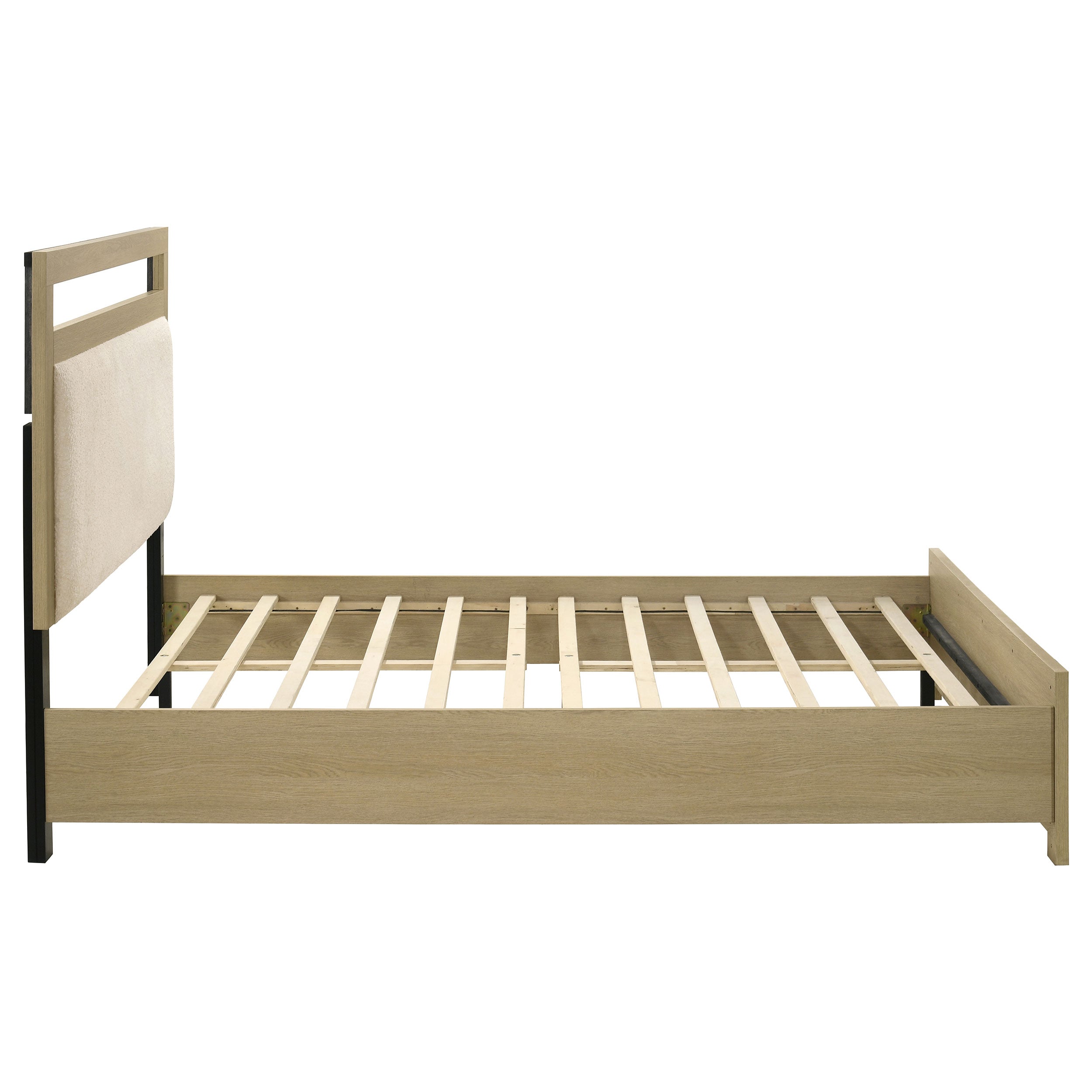 Hendricks Queen Panel Headboard Platform Bed Light Oak-