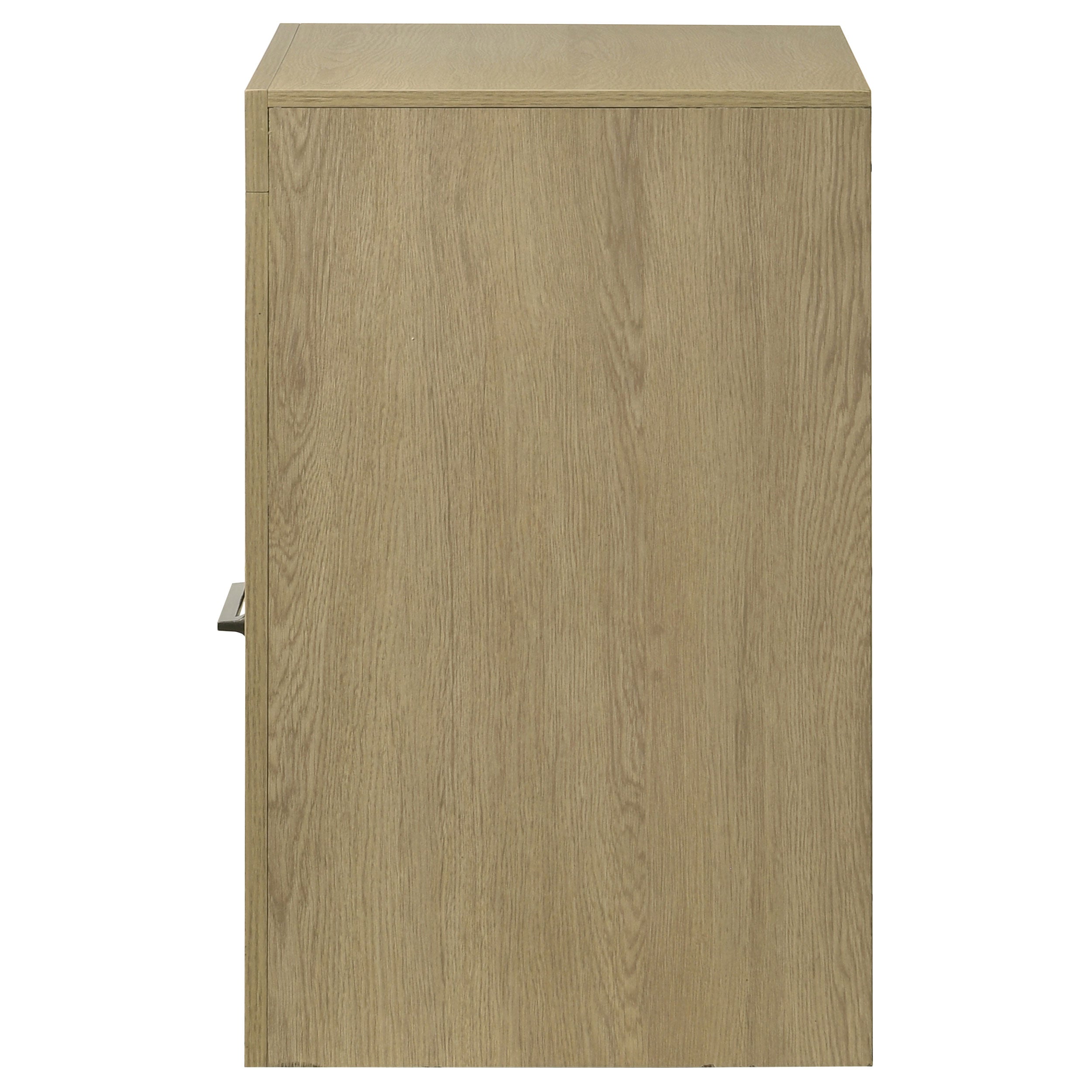Hendricks 1-drawer Nightstand Bedside Table with Cubby Light Oak-