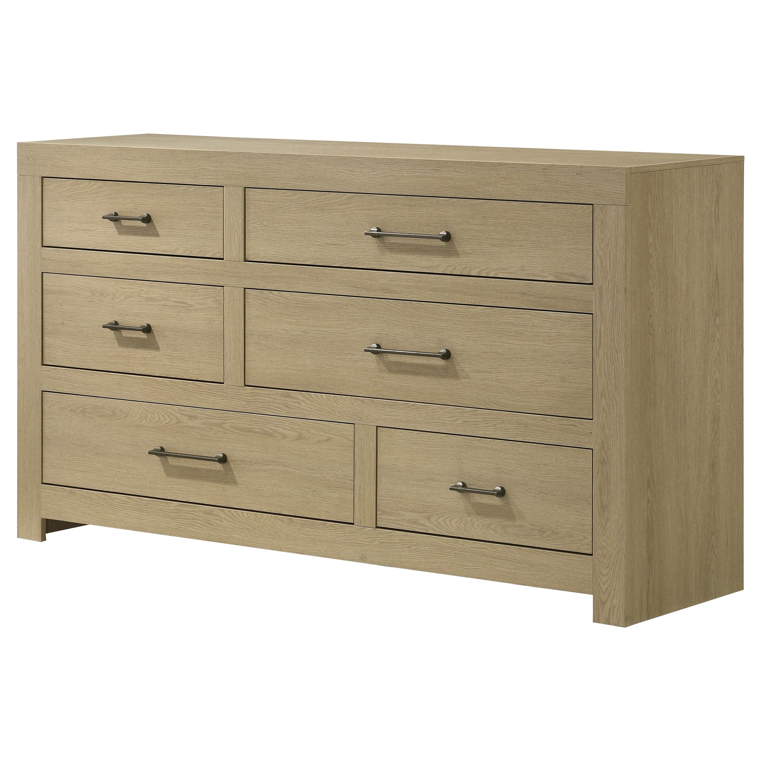 Hendricks 6-drawer Bedroom Dresser Storage Cabinet Light Oak-
