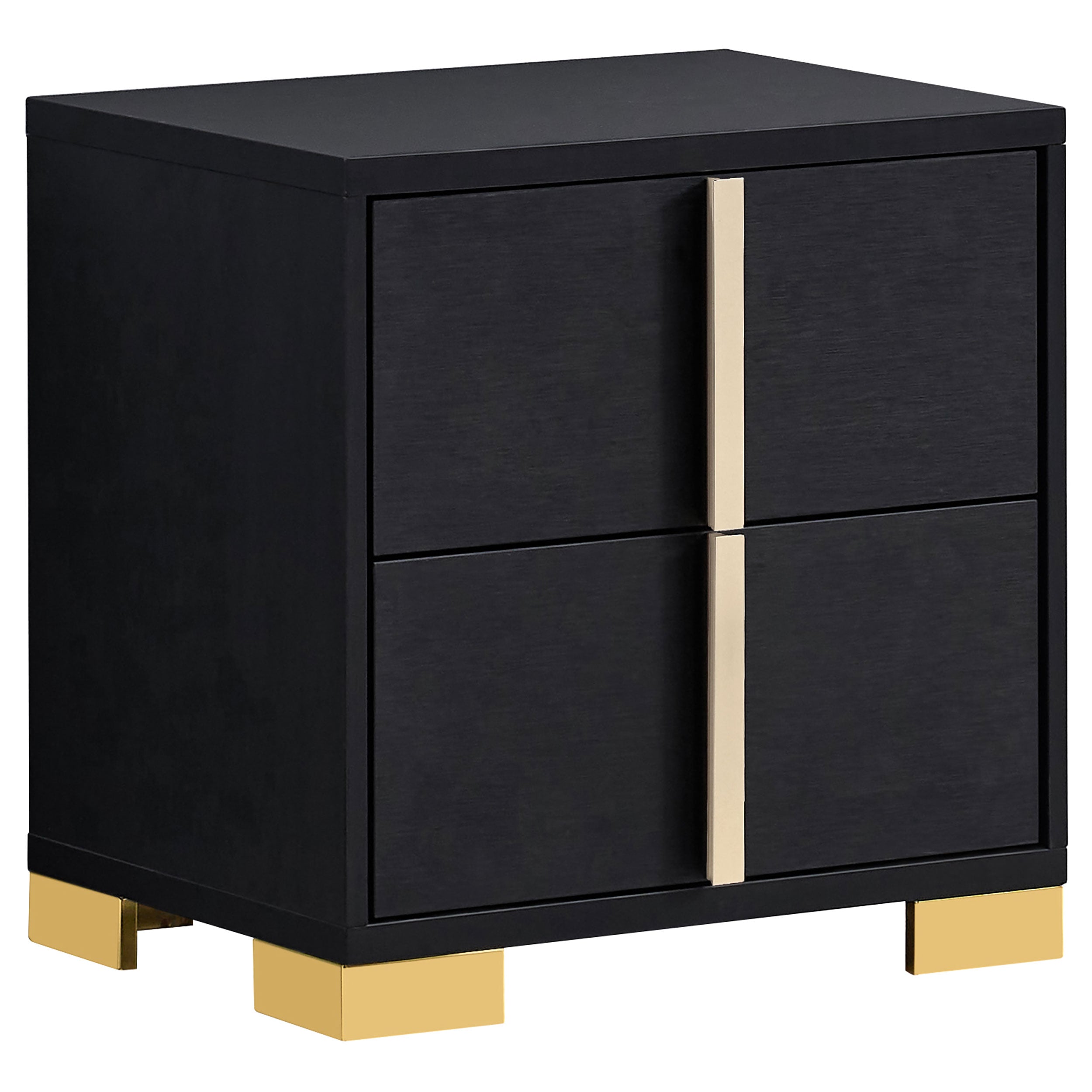 Marceline 2-drawer Nightstand Black-