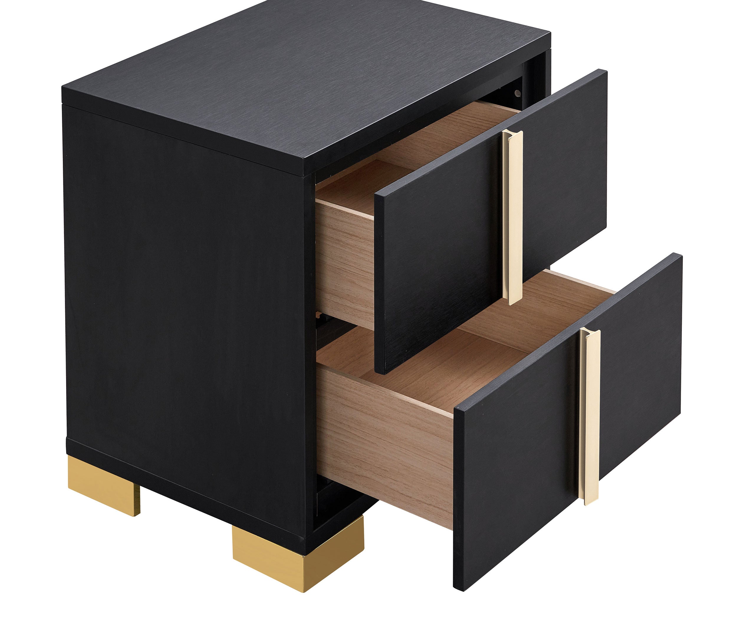 Marceline 2-drawer Nightstand Black-