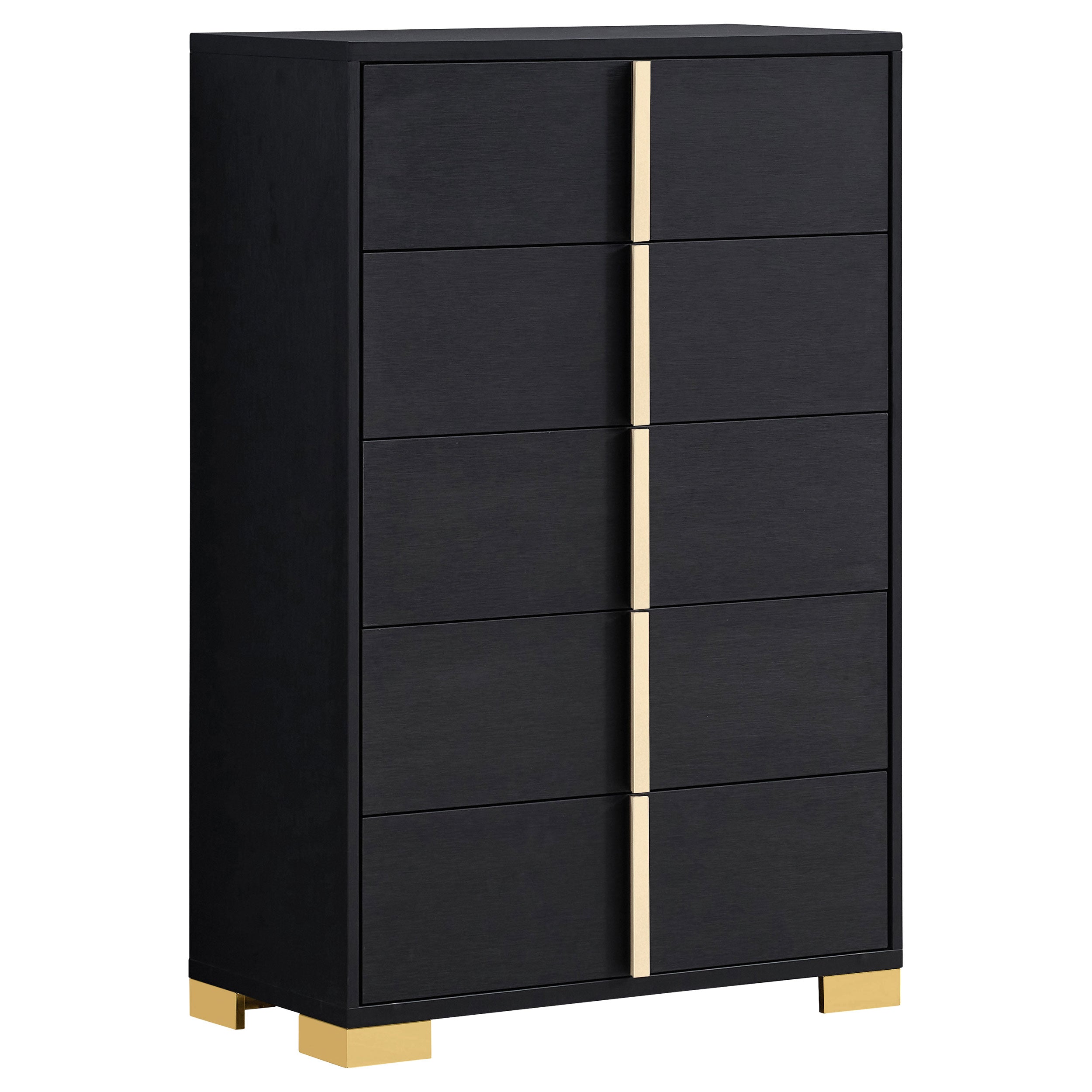 Marceline 5-drawer Bedroom Chest Black-