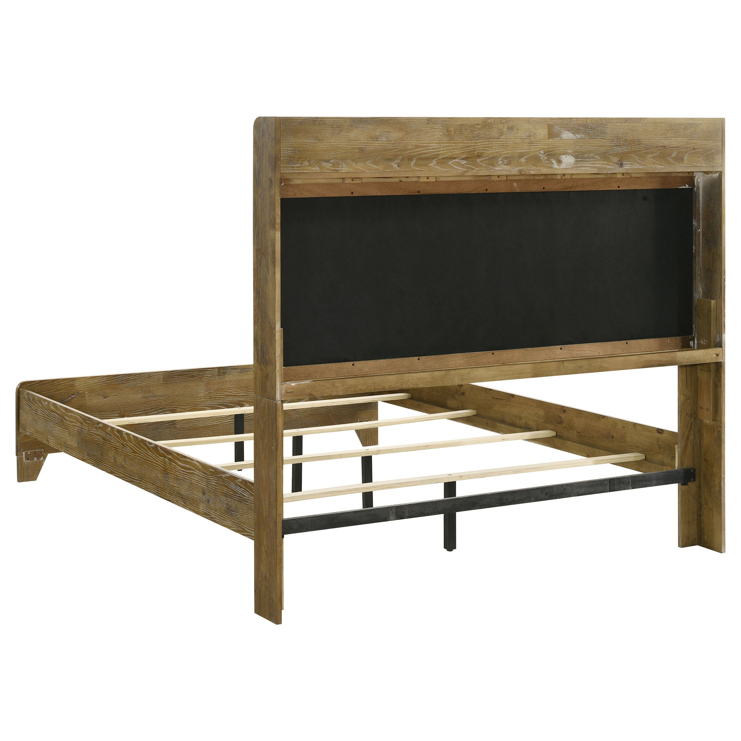 Henderson 57-inch Queen Bookcase Panel Bed Medium Oak-