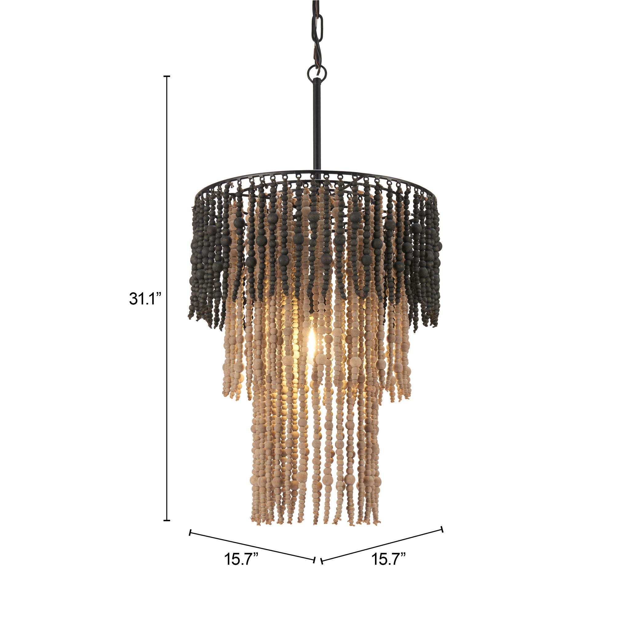 Bizu - Ceiling Lamp - Black / Beige