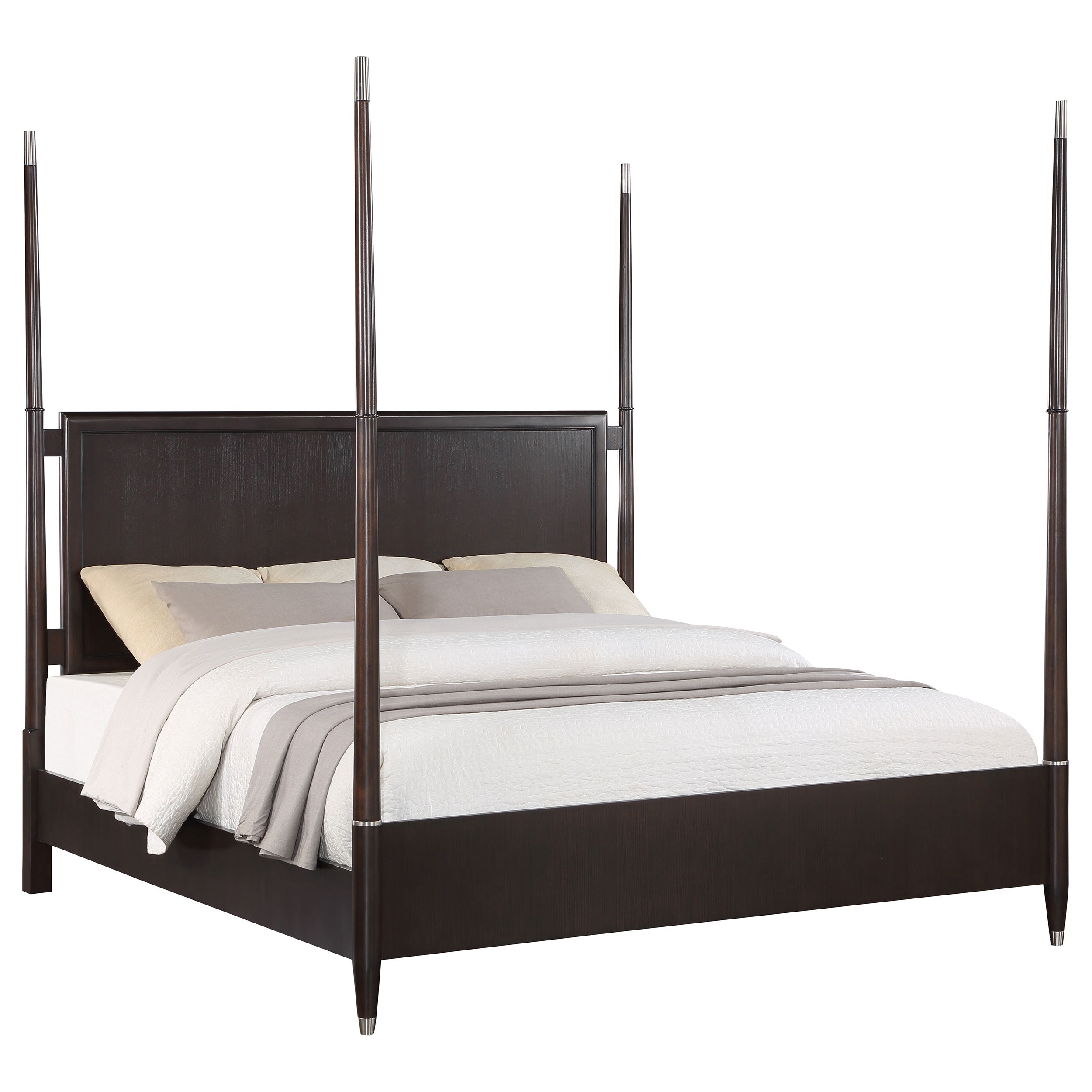Emberlyn Wood Queen Poster Bed Brown-