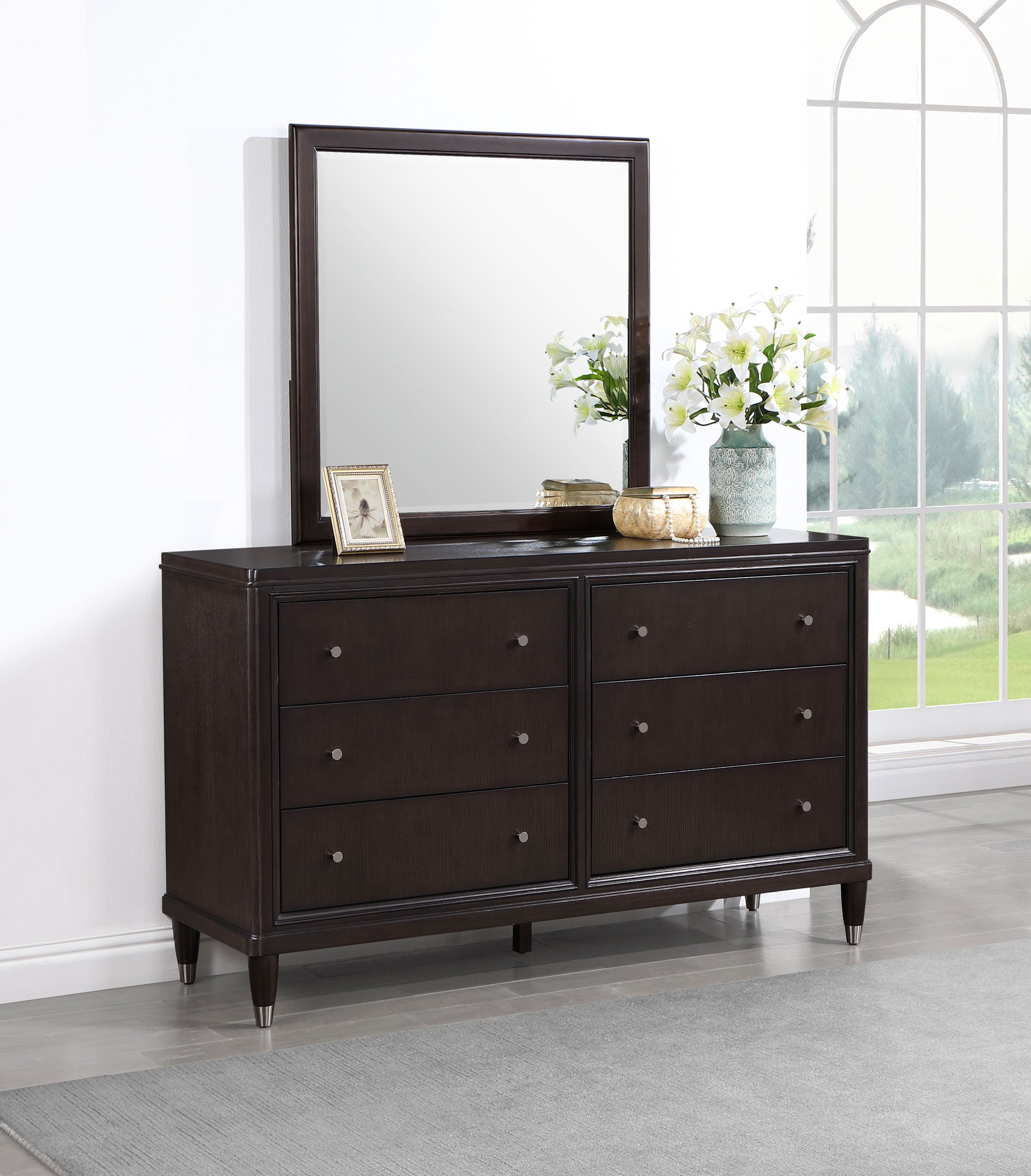Emberlyn 6-drawer Dresser with Mirror Brown-