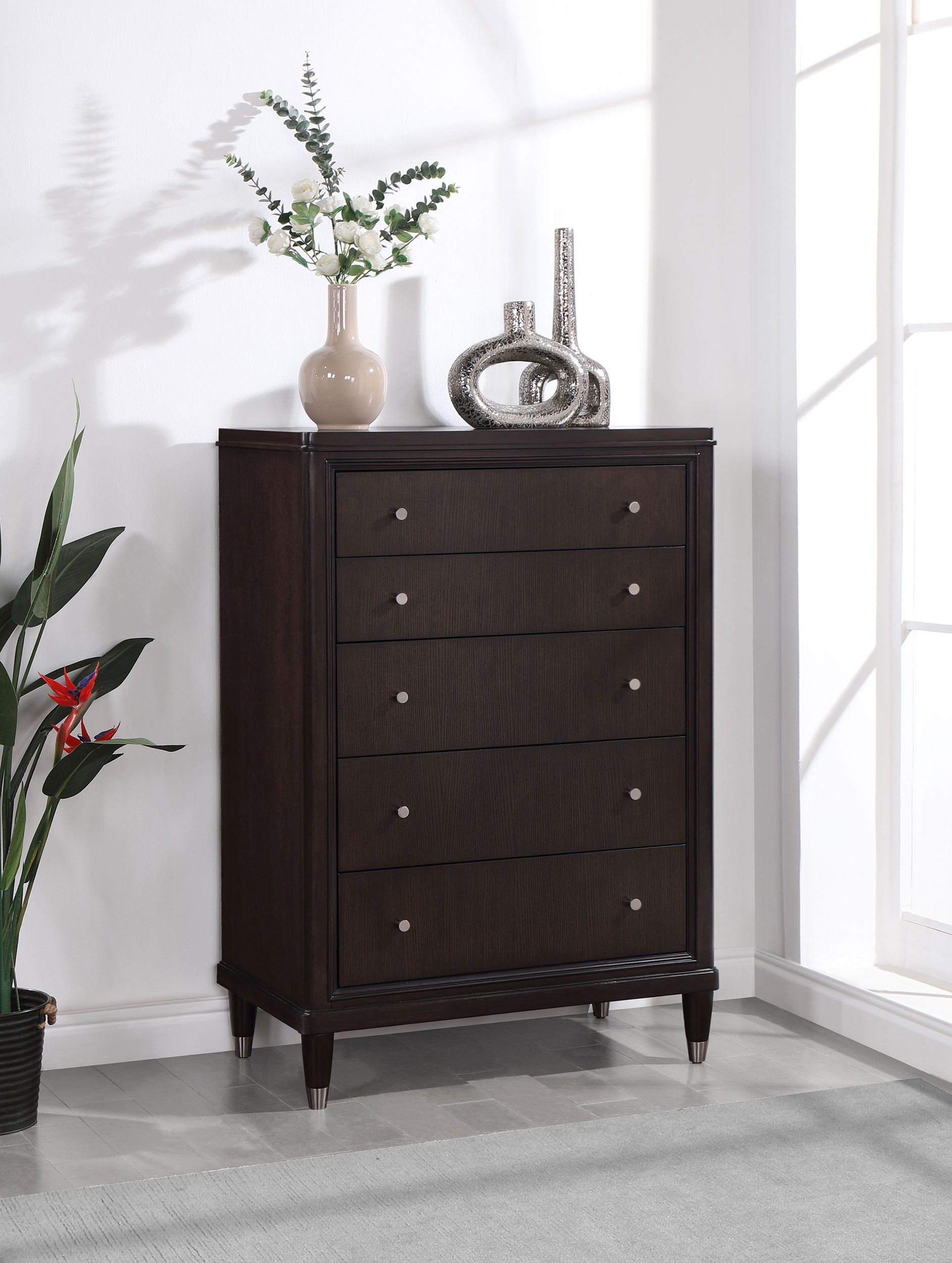 Emberlyn 5-drawer Bedroom Chest Brown-
