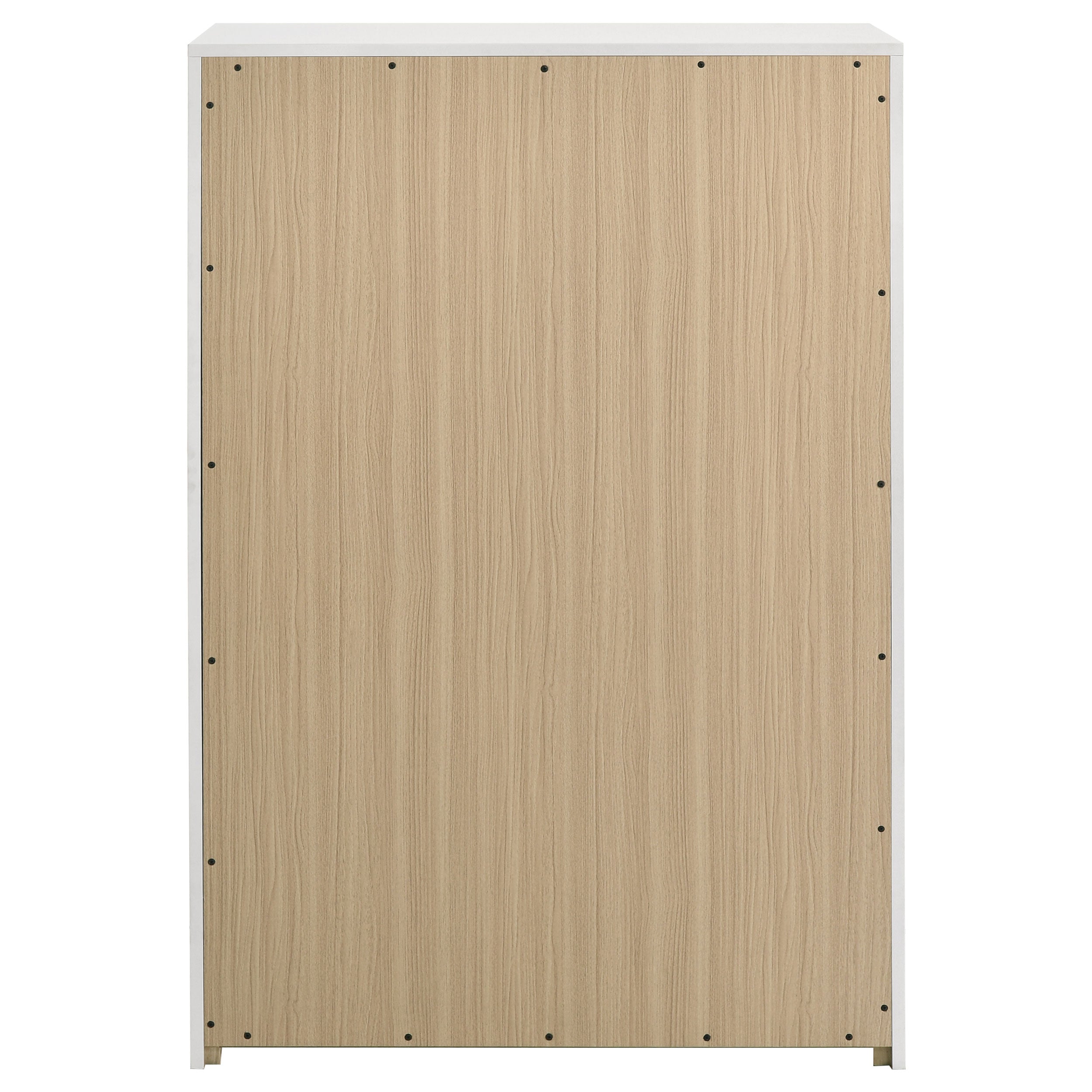 Ines 5-drawer Bedroom Chest of Drawers White High Gloss-