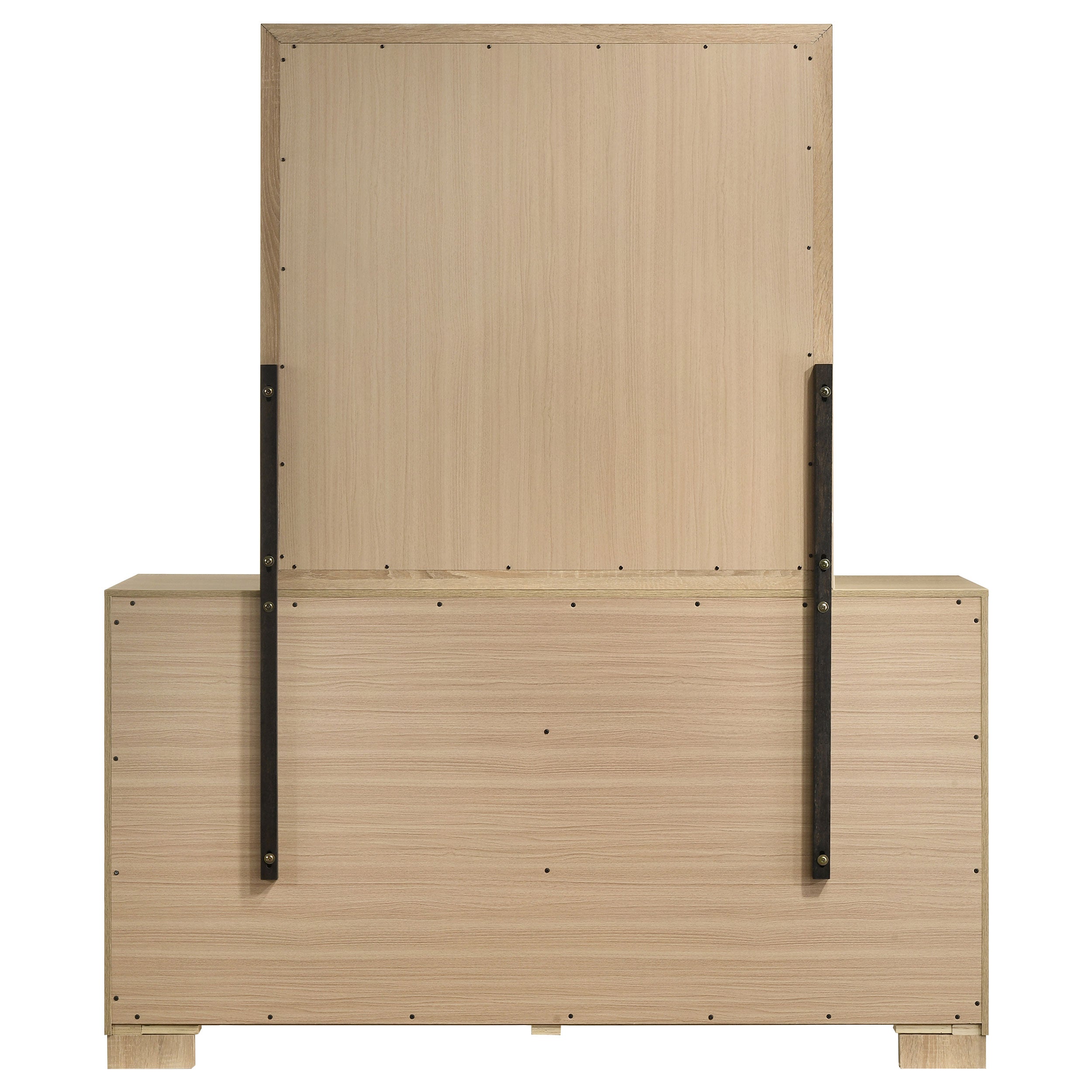 Arielle 6-drawer Bedroom Dresser with Mirror Light Oak-