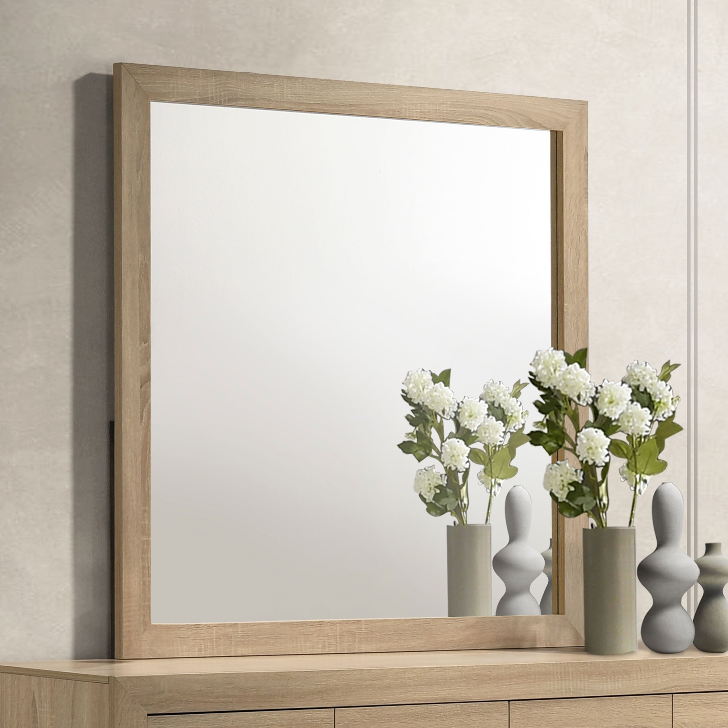 Arielle Dresser Mirror Light Oak-