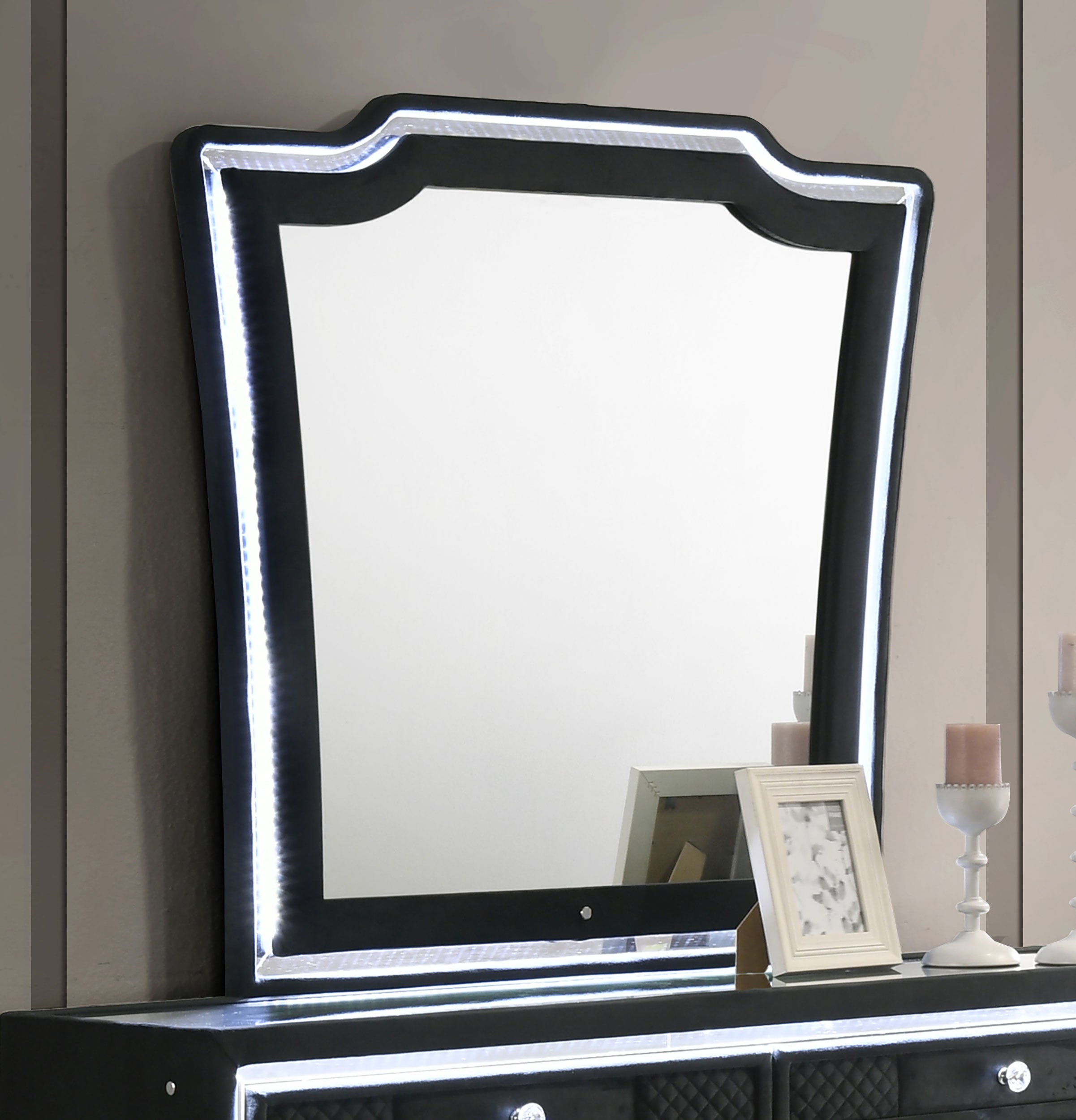 Lorient LED Dresser Mirror Black-