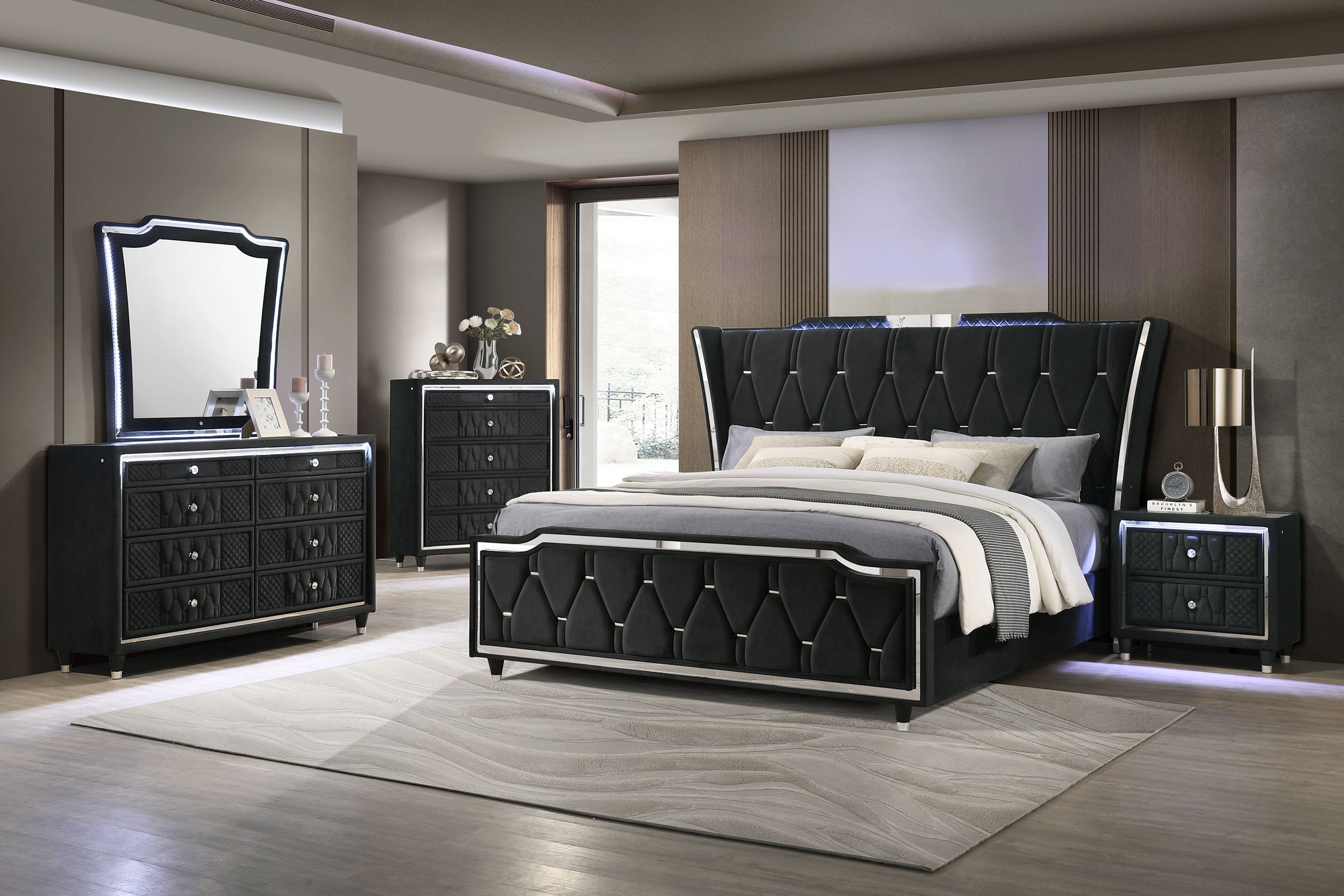 Lorient LED Dresser Mirror Black-