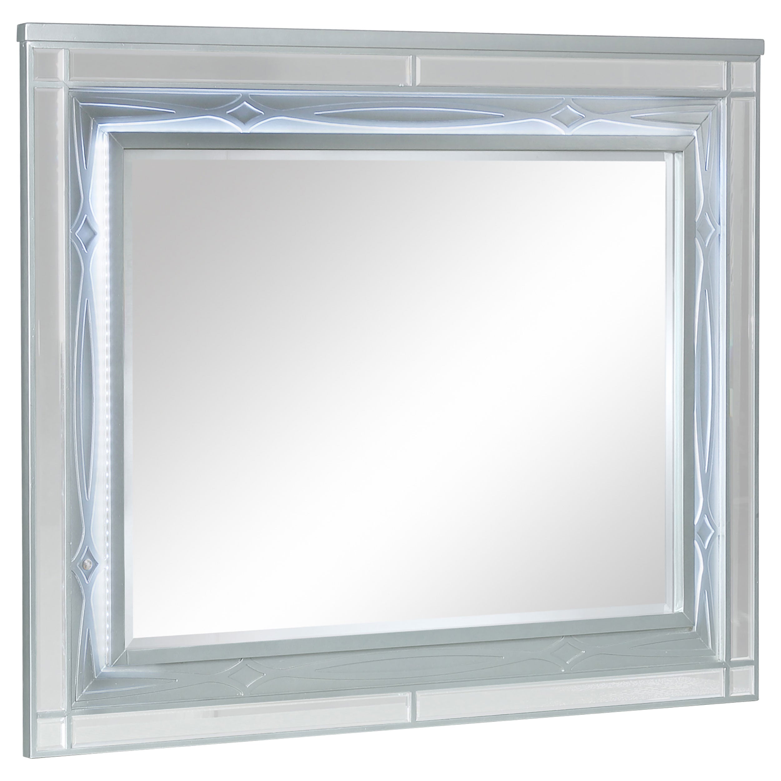 Gunnison Dresser Mirror Silver Metallic-CoasterEssence