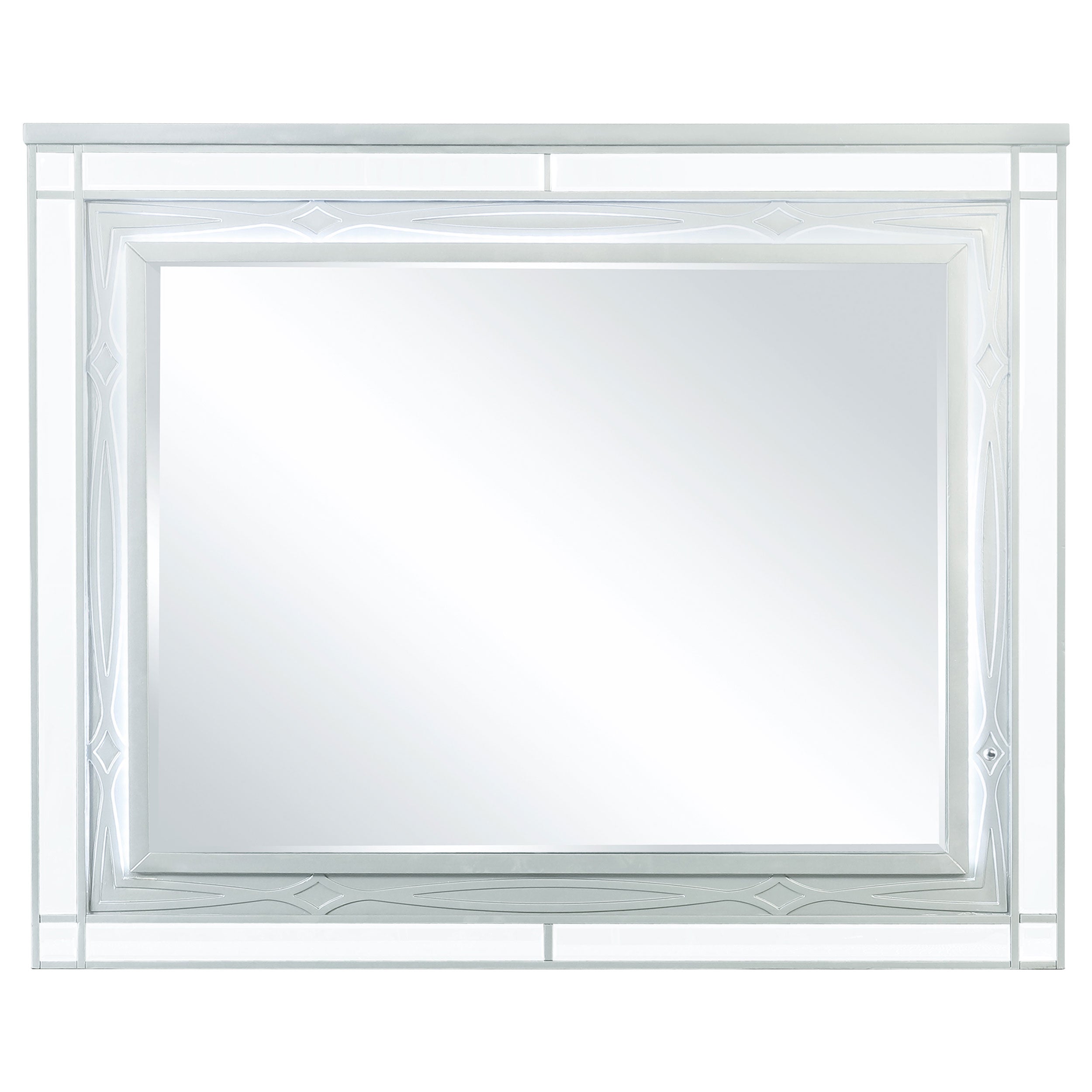 Gunnison Dresser Mirror Silver Metallic-CoasterEssence