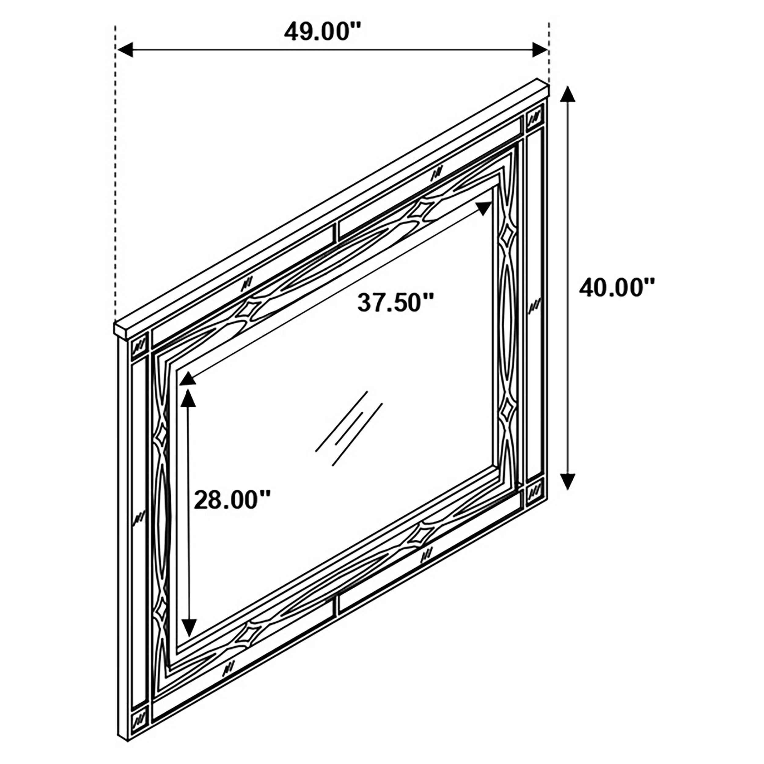 Gunnison Dresser Mirror Silver Metallic-CoasterEssence