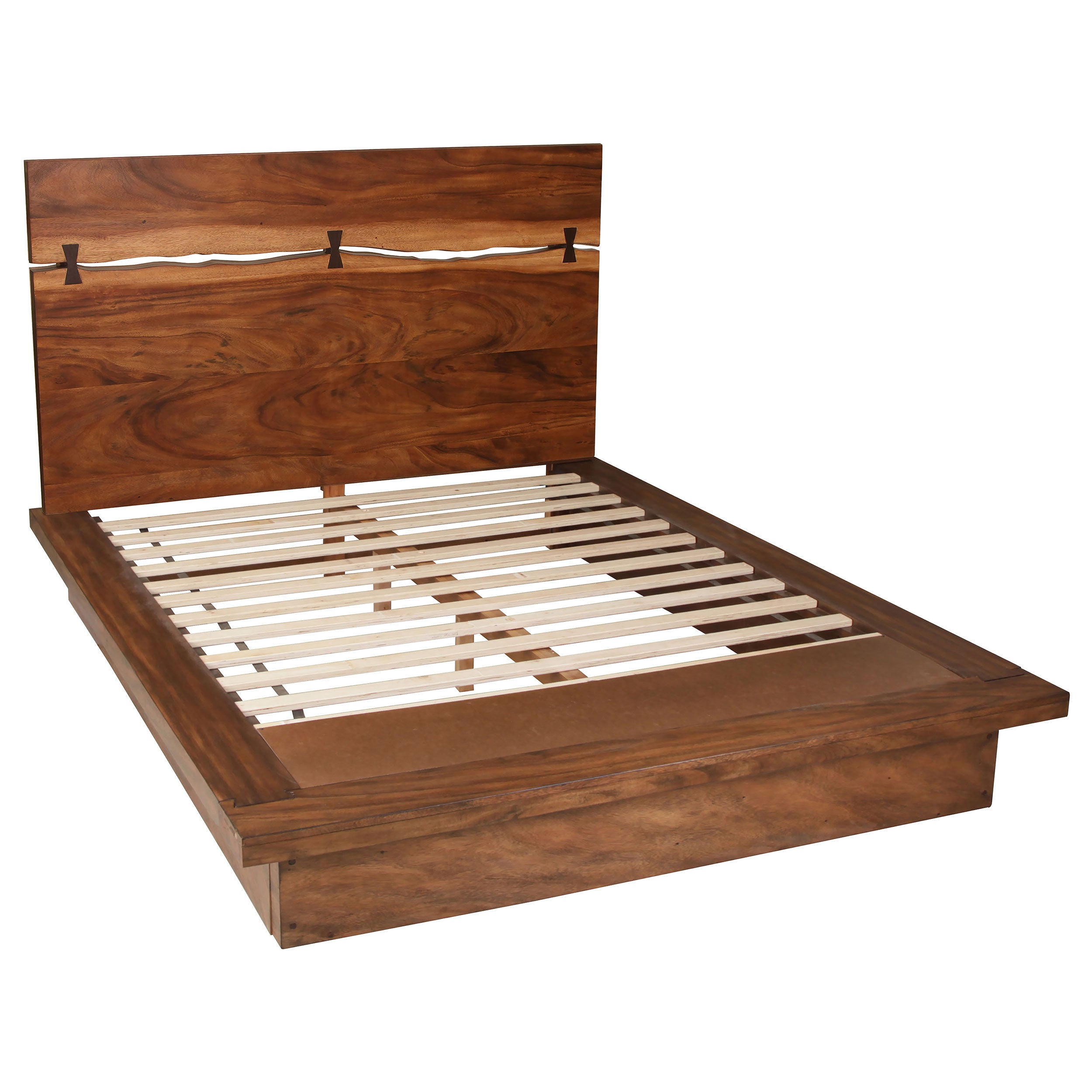 Winslow Wood Queen Panel Bed Smokey Walnut and Coffee Bean-CoasterElevations
